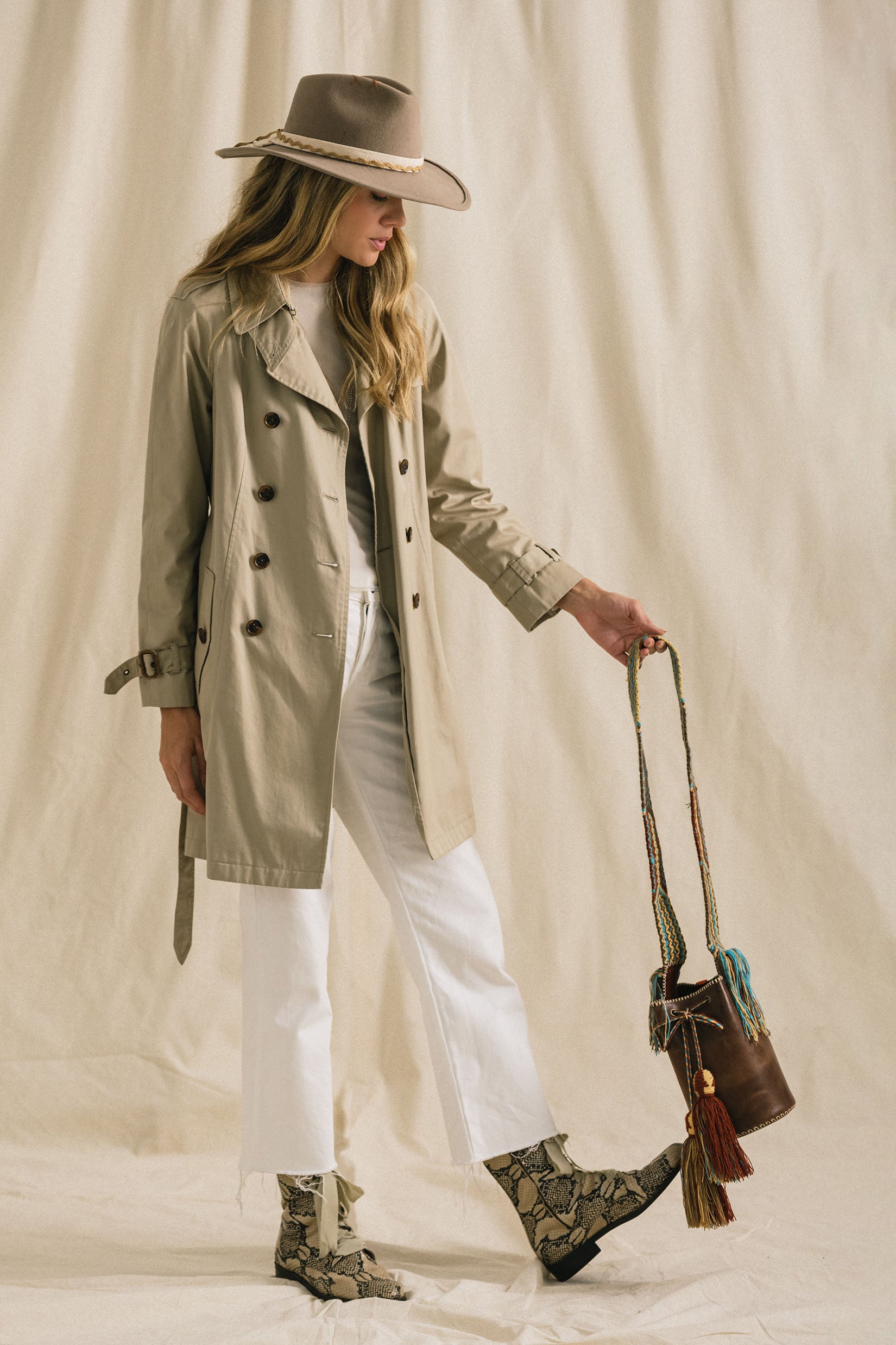 APÜNÜ BUCKET BAG SMALL / DRK BRW - COL BRW #120016