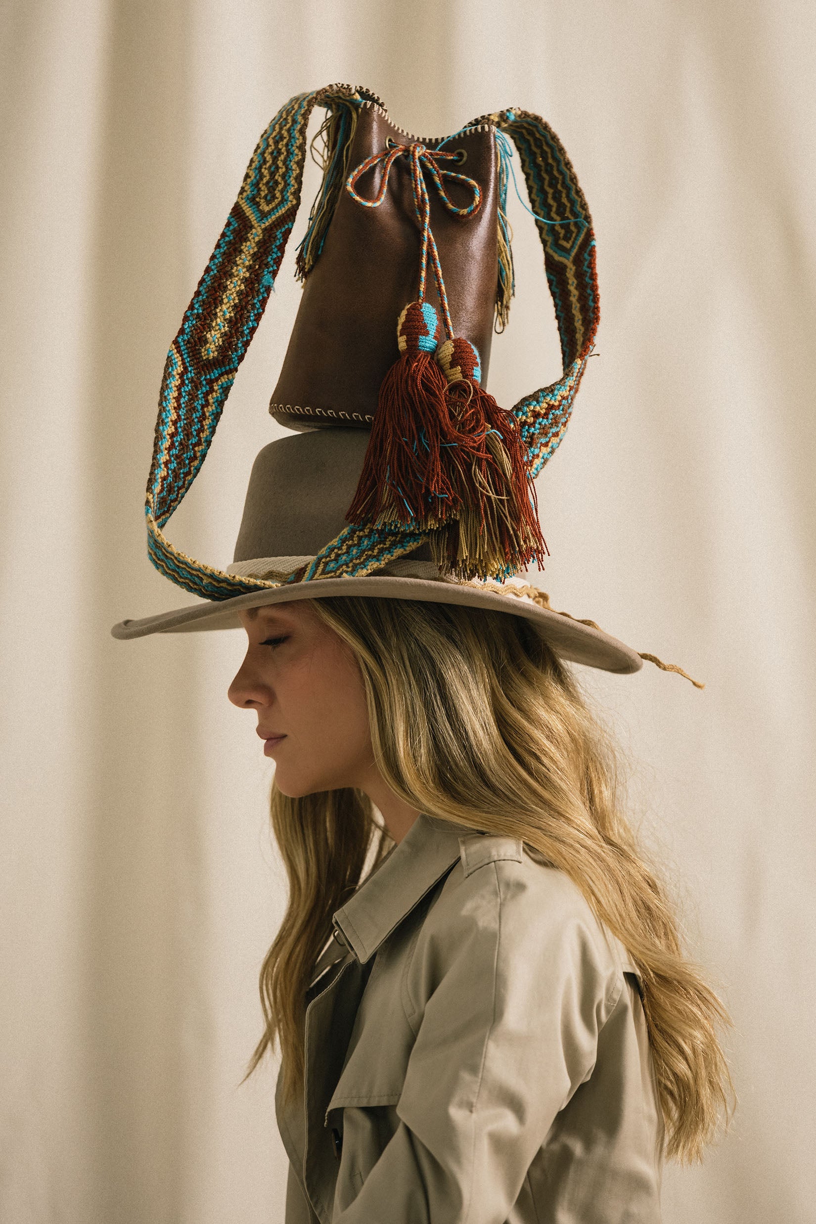 APÜNÜ BUCKET BAG SMALL / DRK BRW - COL BRW #120016