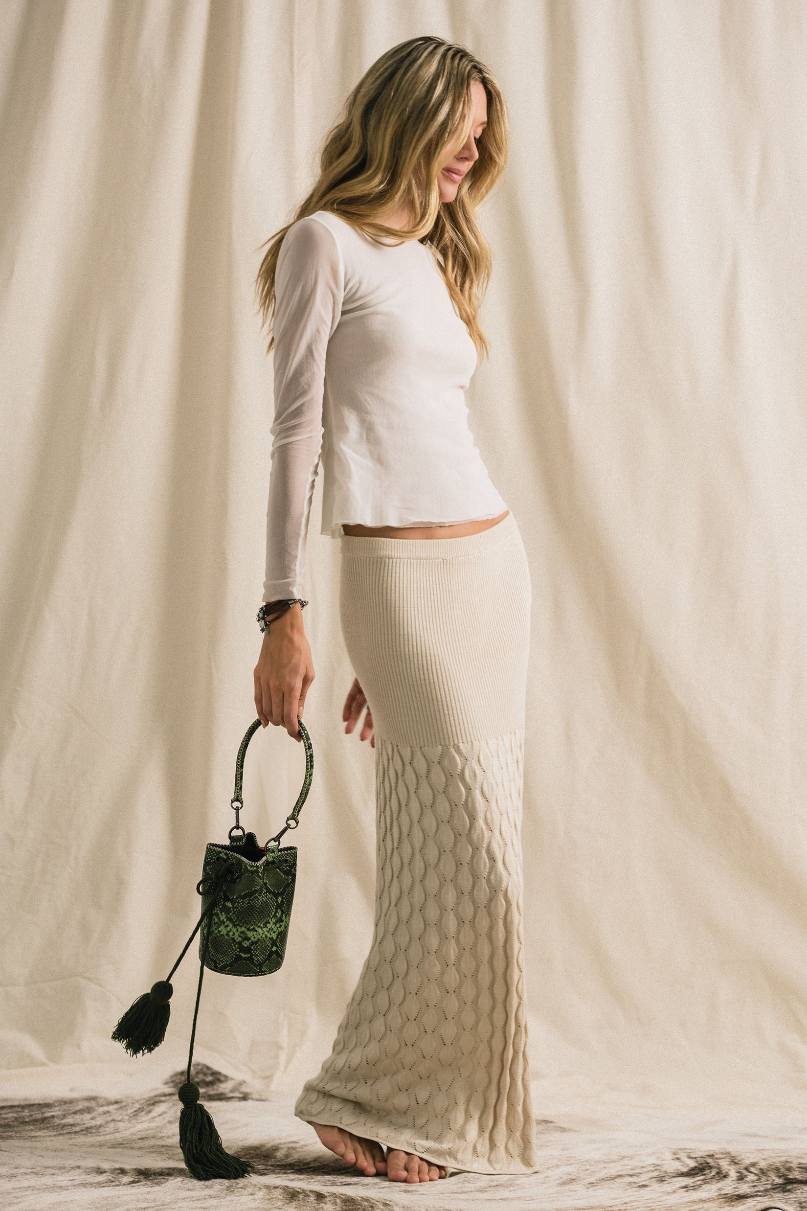 APÜNÜ BUCKET BAG X-SMALL PYTHON / OLIVE&LIME GREEN - OLIVE GREEN #360012