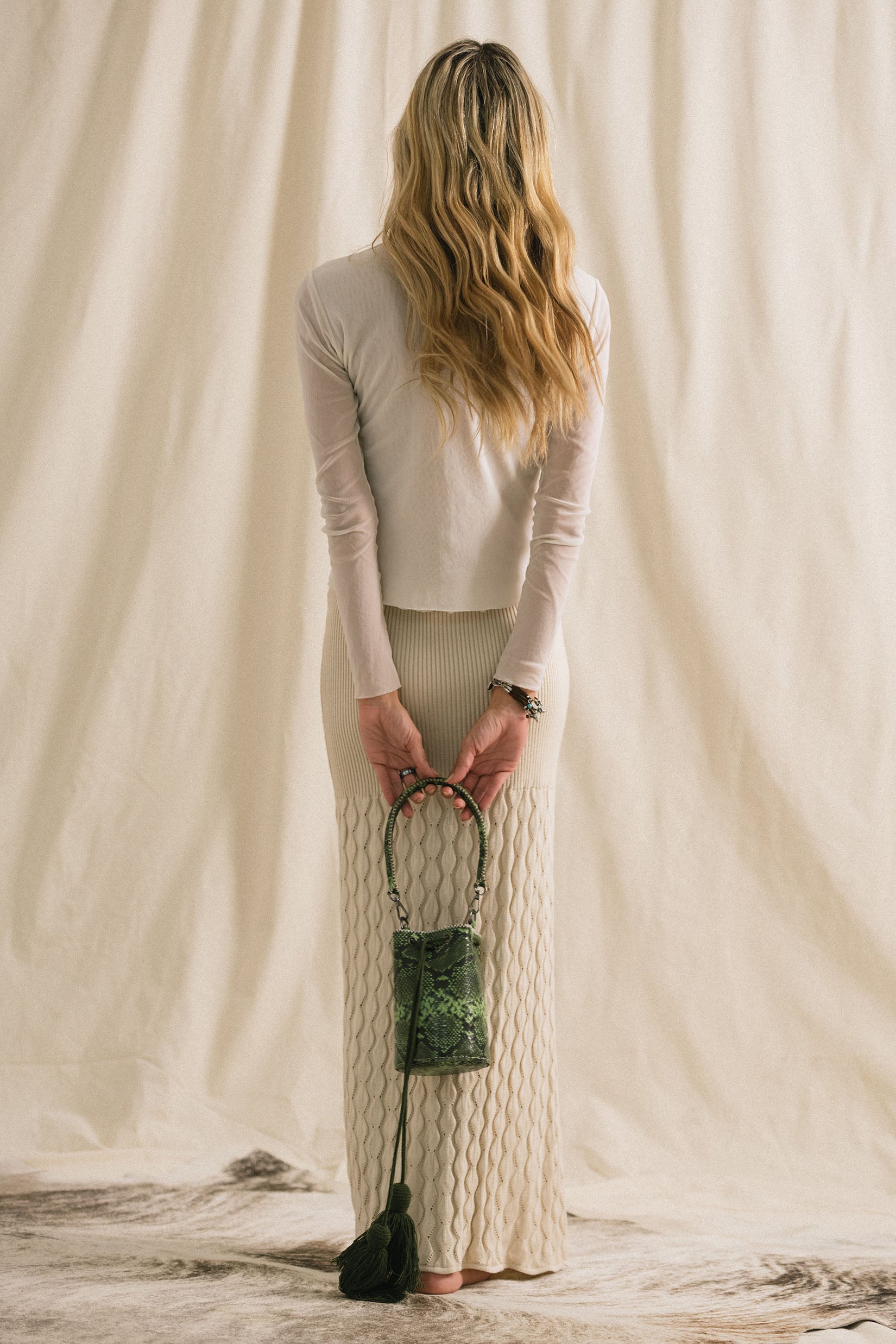 APÜNÜ BUCKET BAG X-SMALL PYTHON / OLIVE&LIME GREEN - OLIVE GREEN #360012