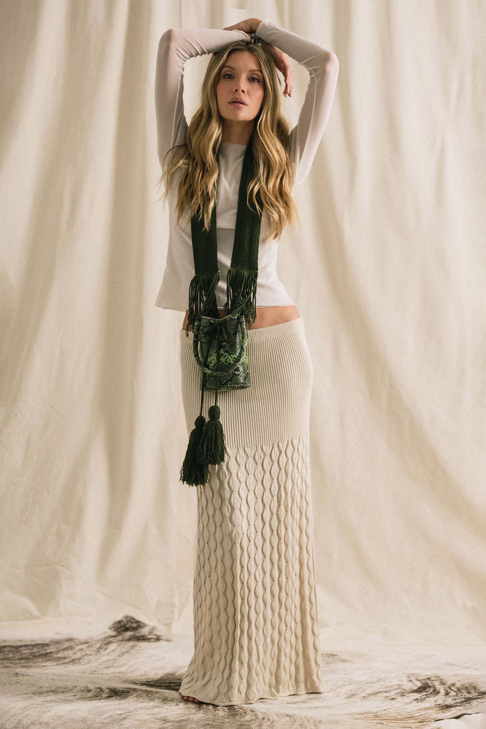 APÜNÜ BUCKET BAG X-SMALL PYTHON / OLIVE&LIME GREEN - OLIVE GREEN #360012