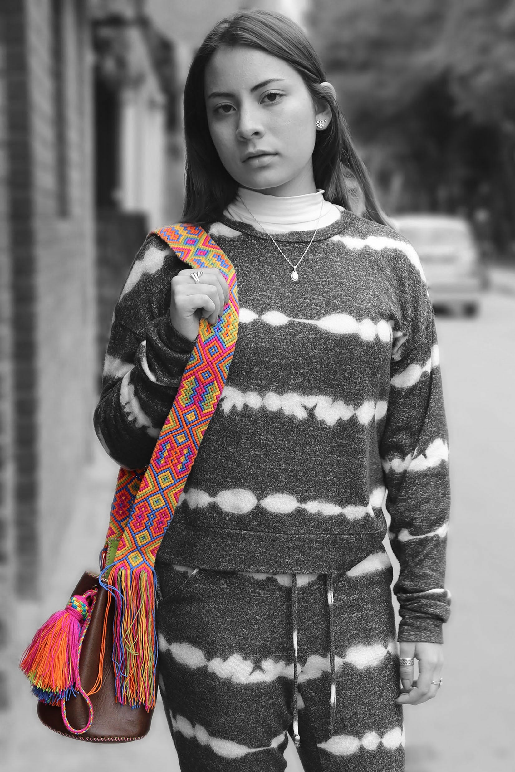 APÜNÜ BUCKET BAG SMALL / DARK BRW - APPLE GREEN #120007