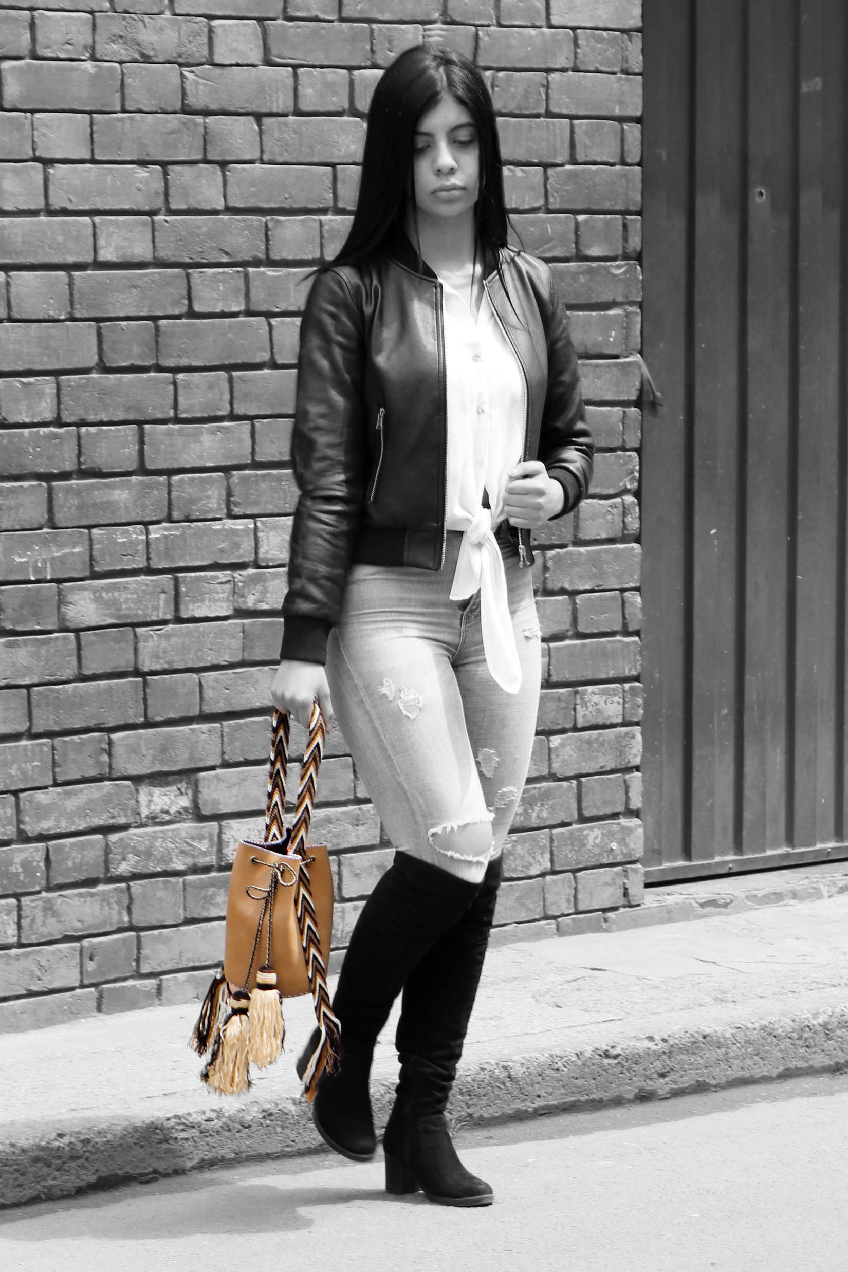 APÜNÜ BUCKET BAG SMALL / CAMEL BRW -  MED BRW #150006