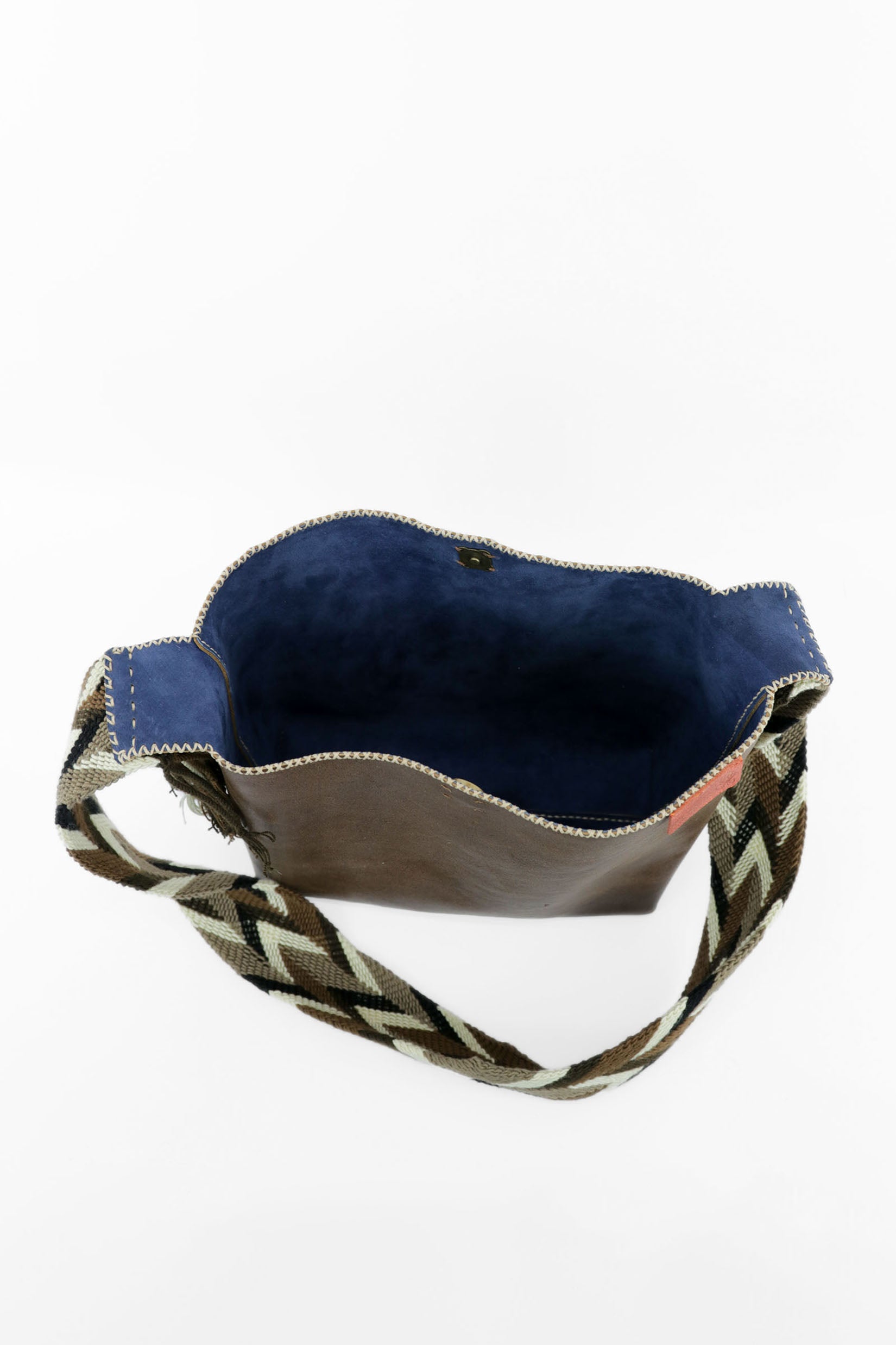 PIAMA TOTE BAG MEDIUM / DRK BRW - DARK TEAL BLUE #200017