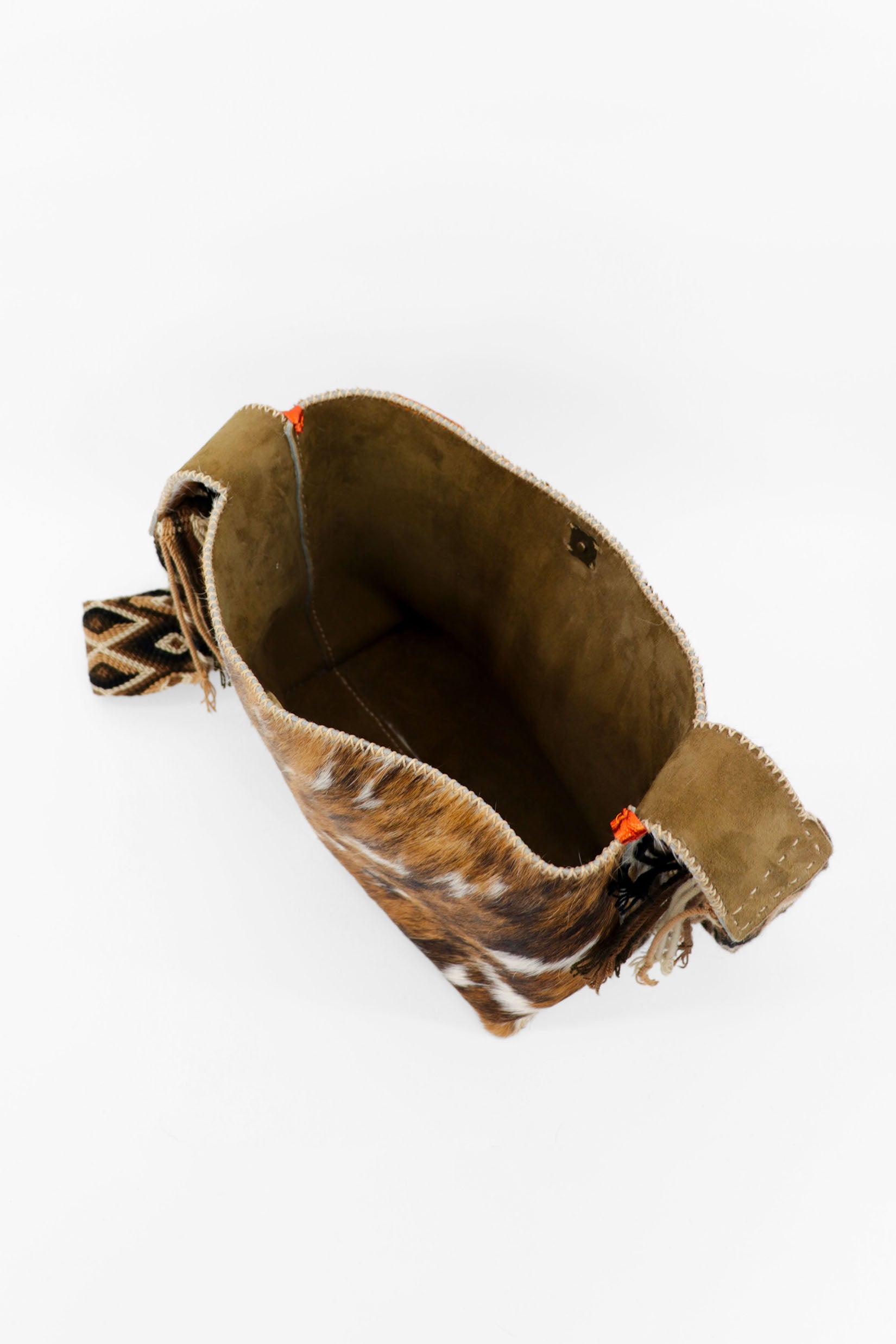 PIAMA TOTE BAG MEDIUM FURRY / BRW&WHI - MED BRW #210015