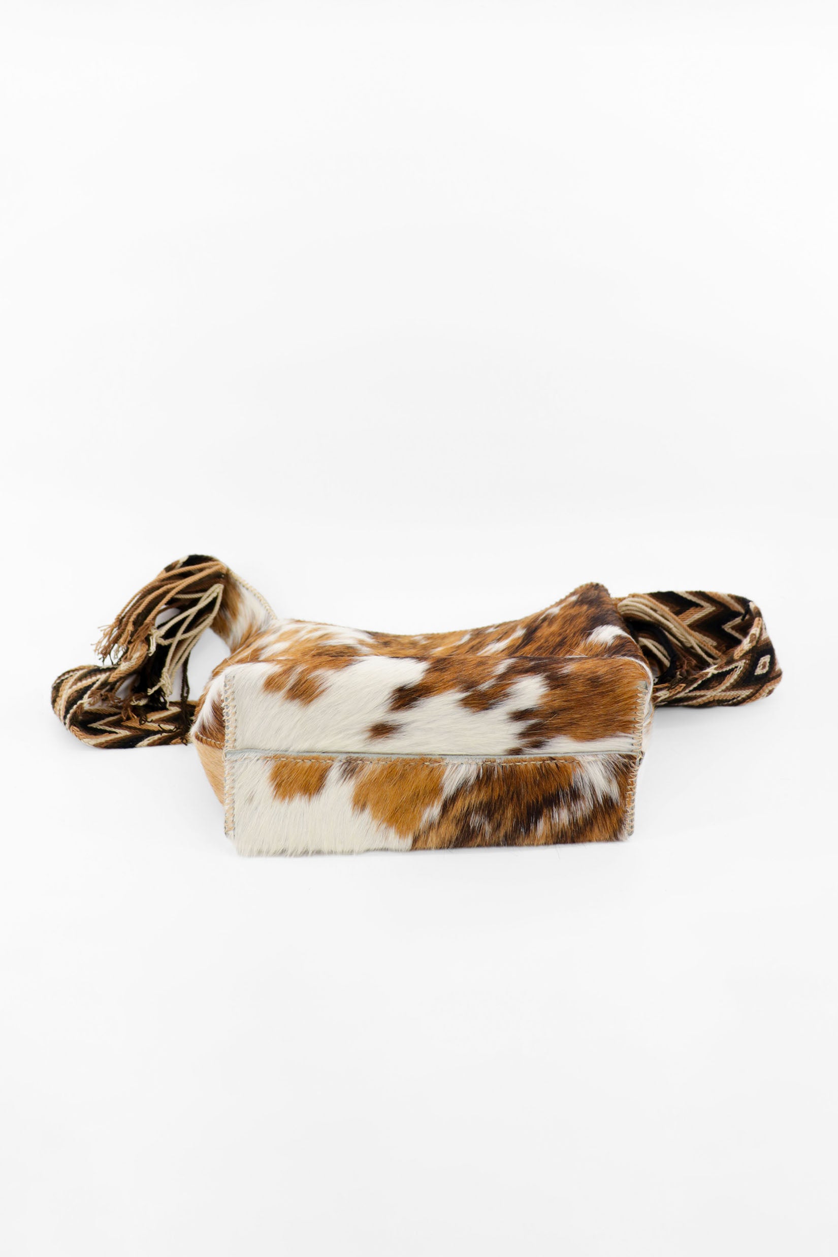 PIAMA TOTE BAG MEDIUM FURRY / BRW&WHI - MED BRW #210015