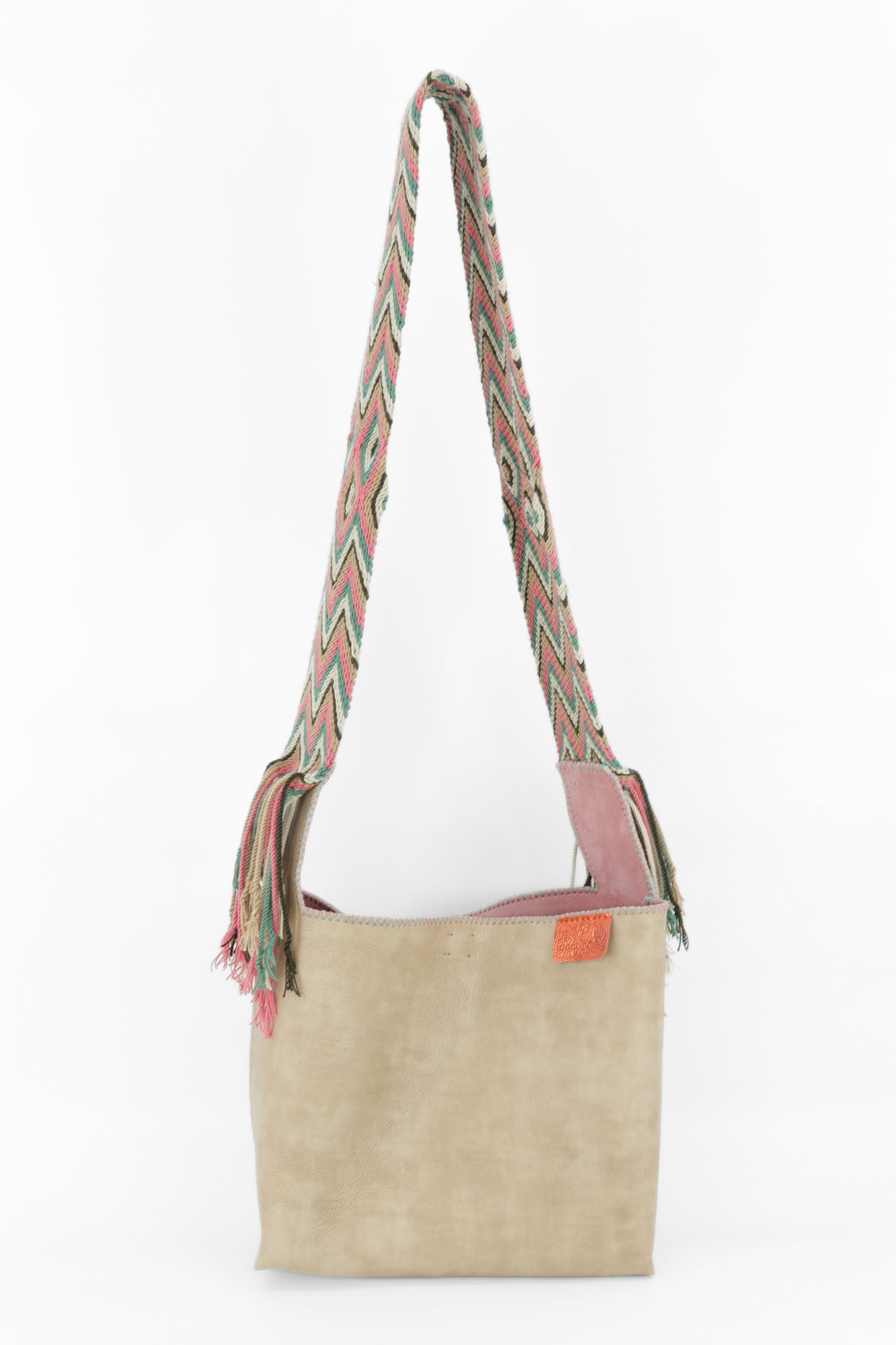 PIAMA TOTE BAG MEDIUM / LIGHT CREAM - PINK #200002