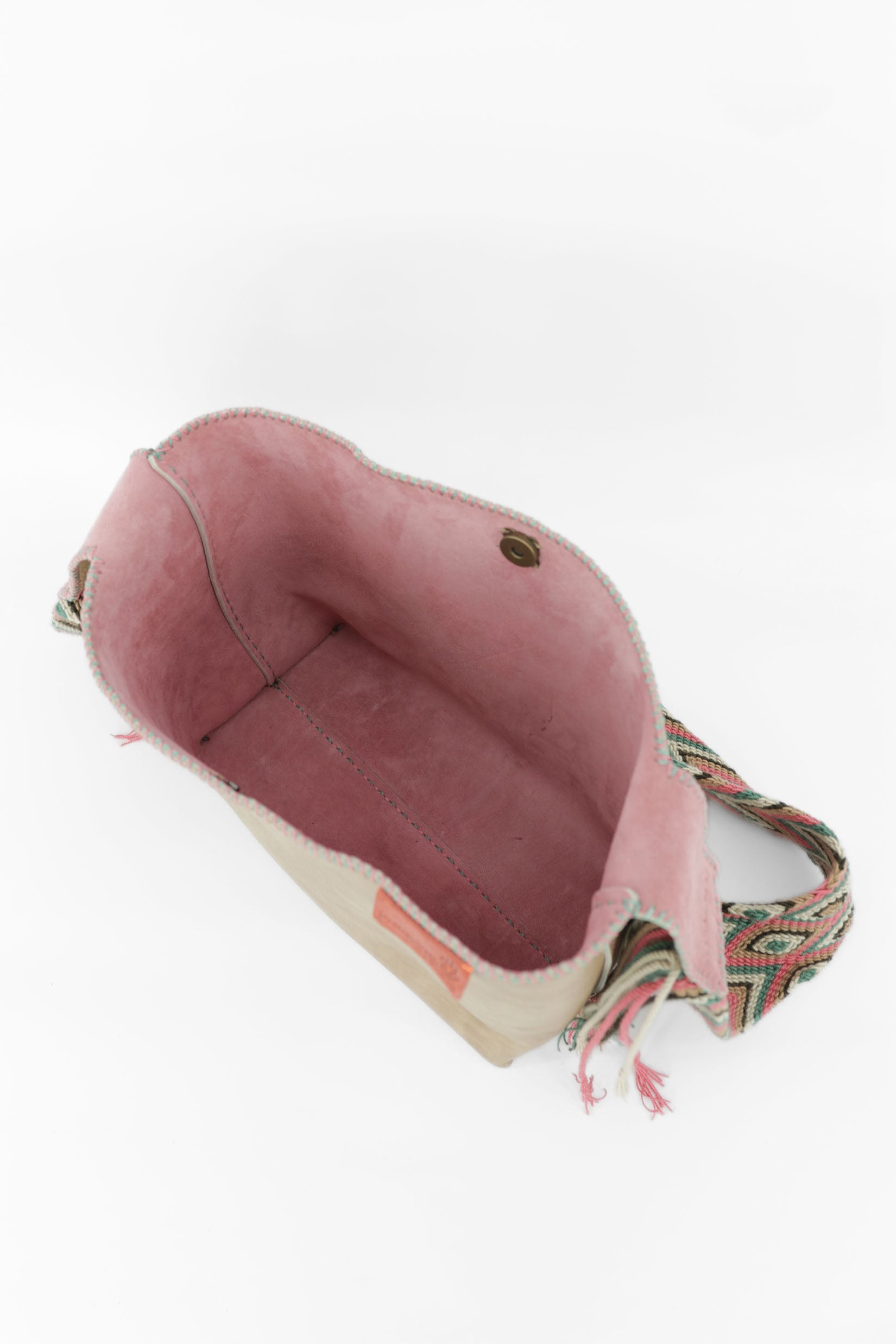 PIAMA TOTE BAG MEDIUM / LIGHT CREAM - PINK #200002