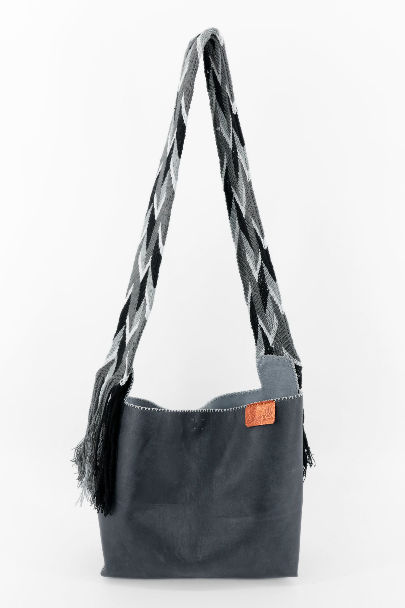 PIAMA TOTE BAG MEDIUM / BLACK - GRAY #200005