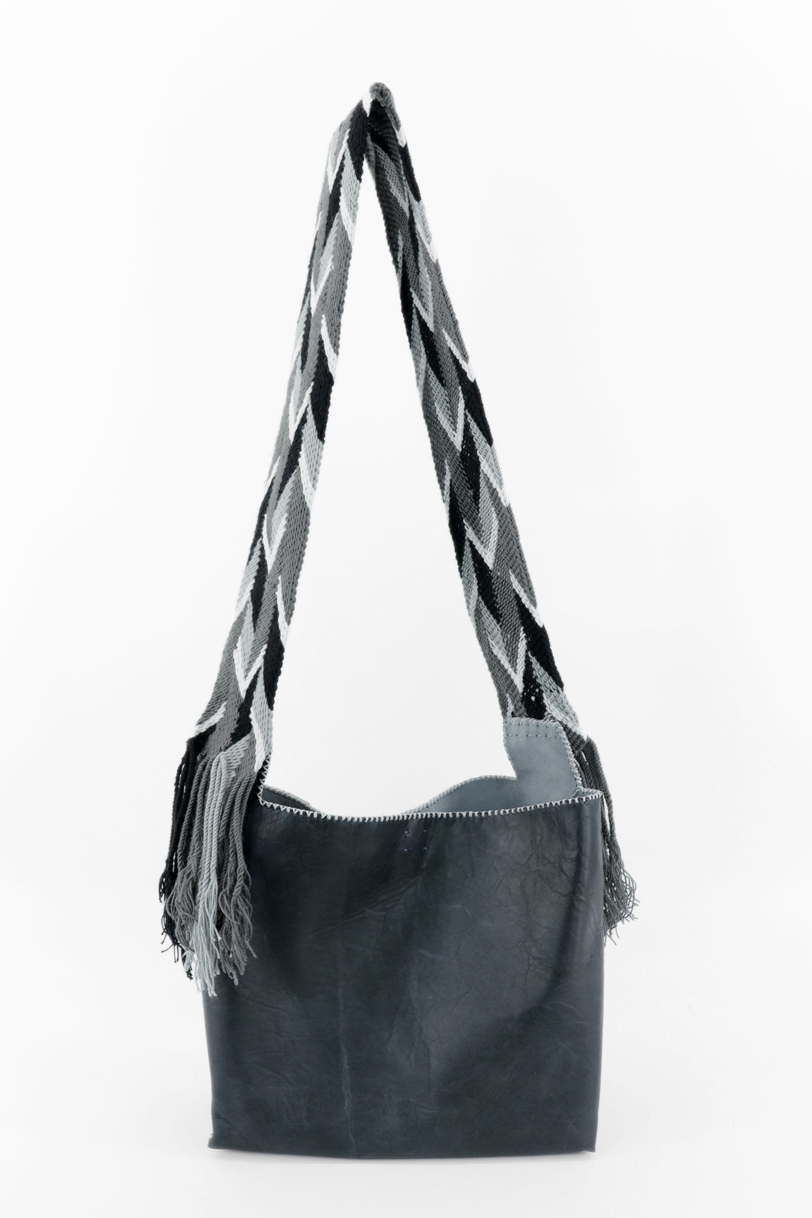 PIAMA TOTE BAG MEDIUM / BLACK - GRAY #200005