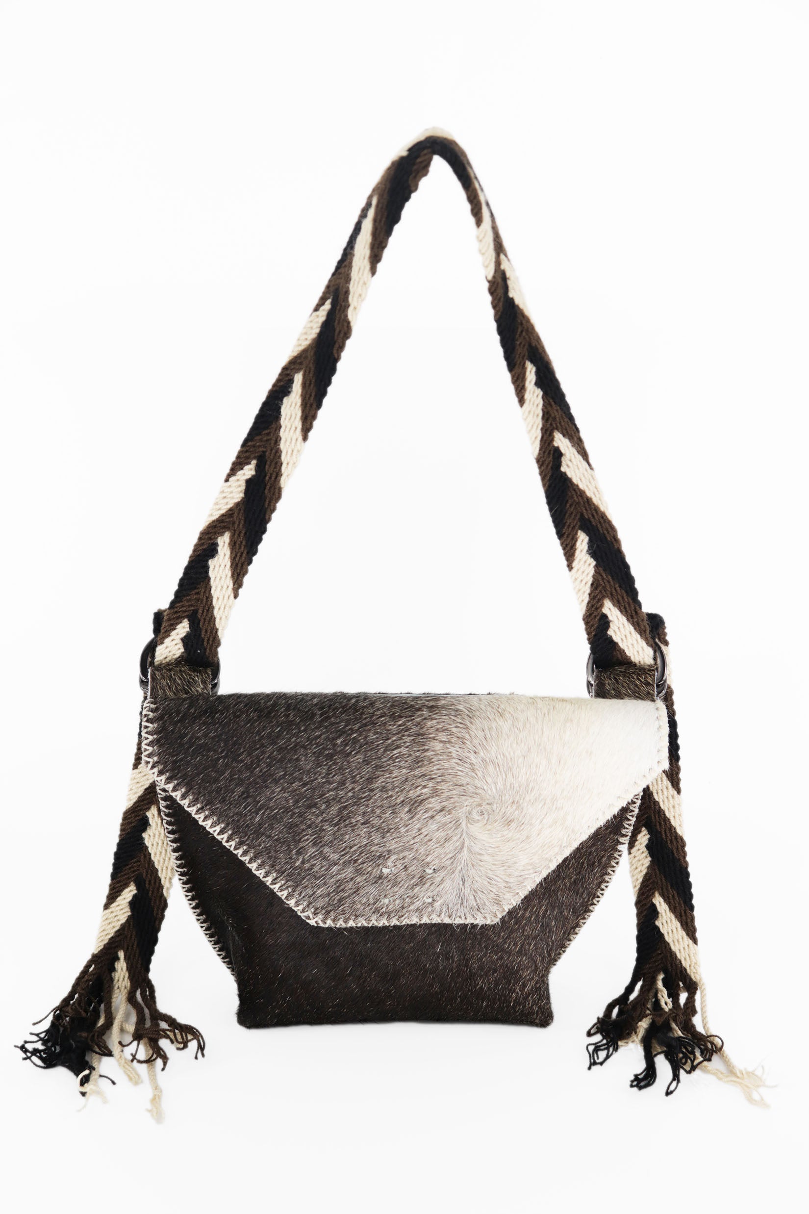 PIAMA TOTE BAG X-SMALL FURRY / BRW&WHI - TAUPE #310003