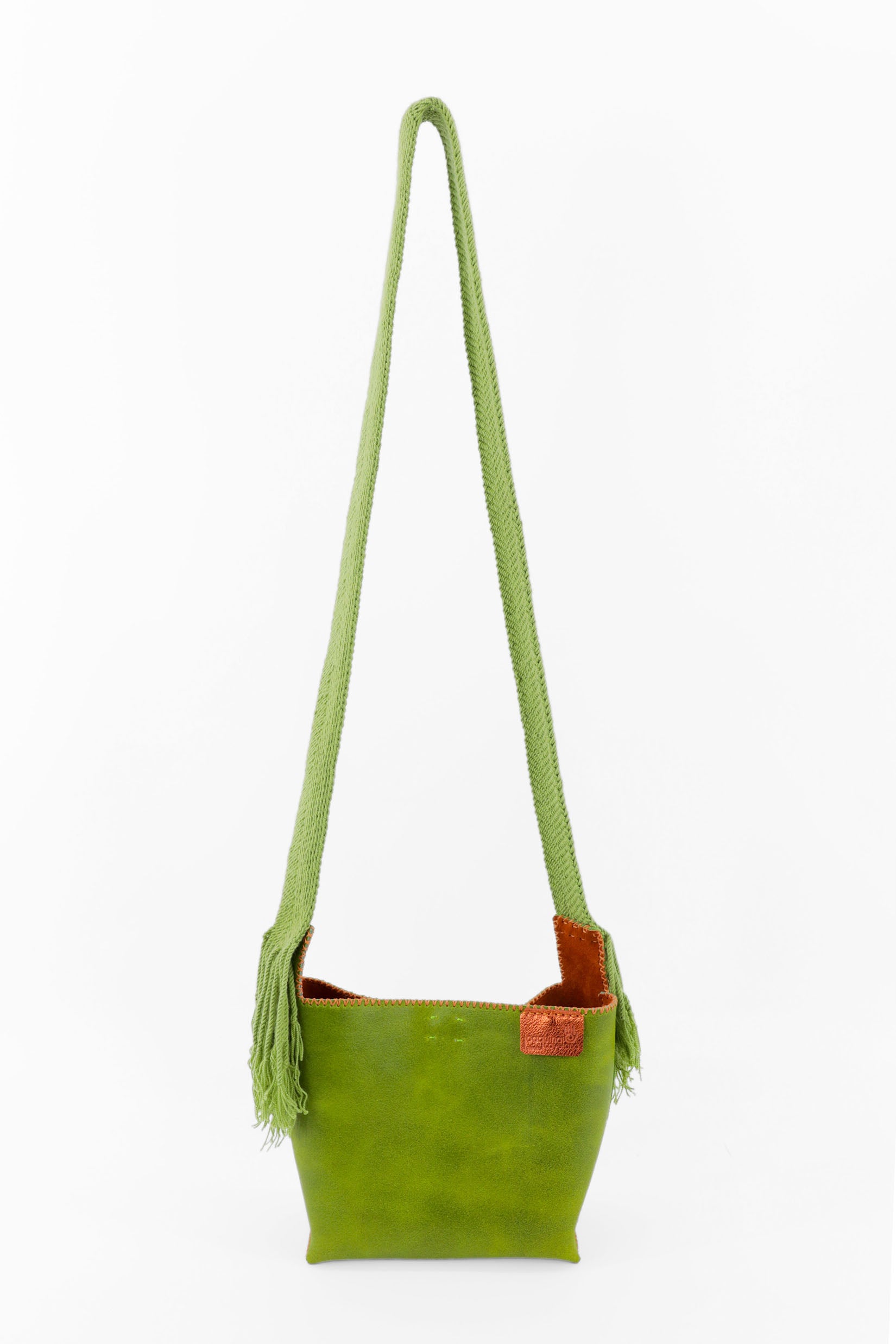 PIAMA TOTE BAG SMALL / APPLE GREEN - ORANGE #220021