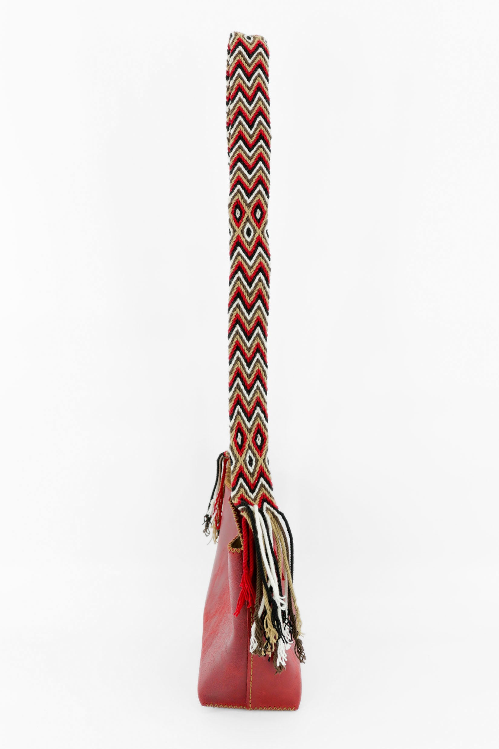 PIAMA TOTE BAG SMALL / RED - DRK CAMEL #220003