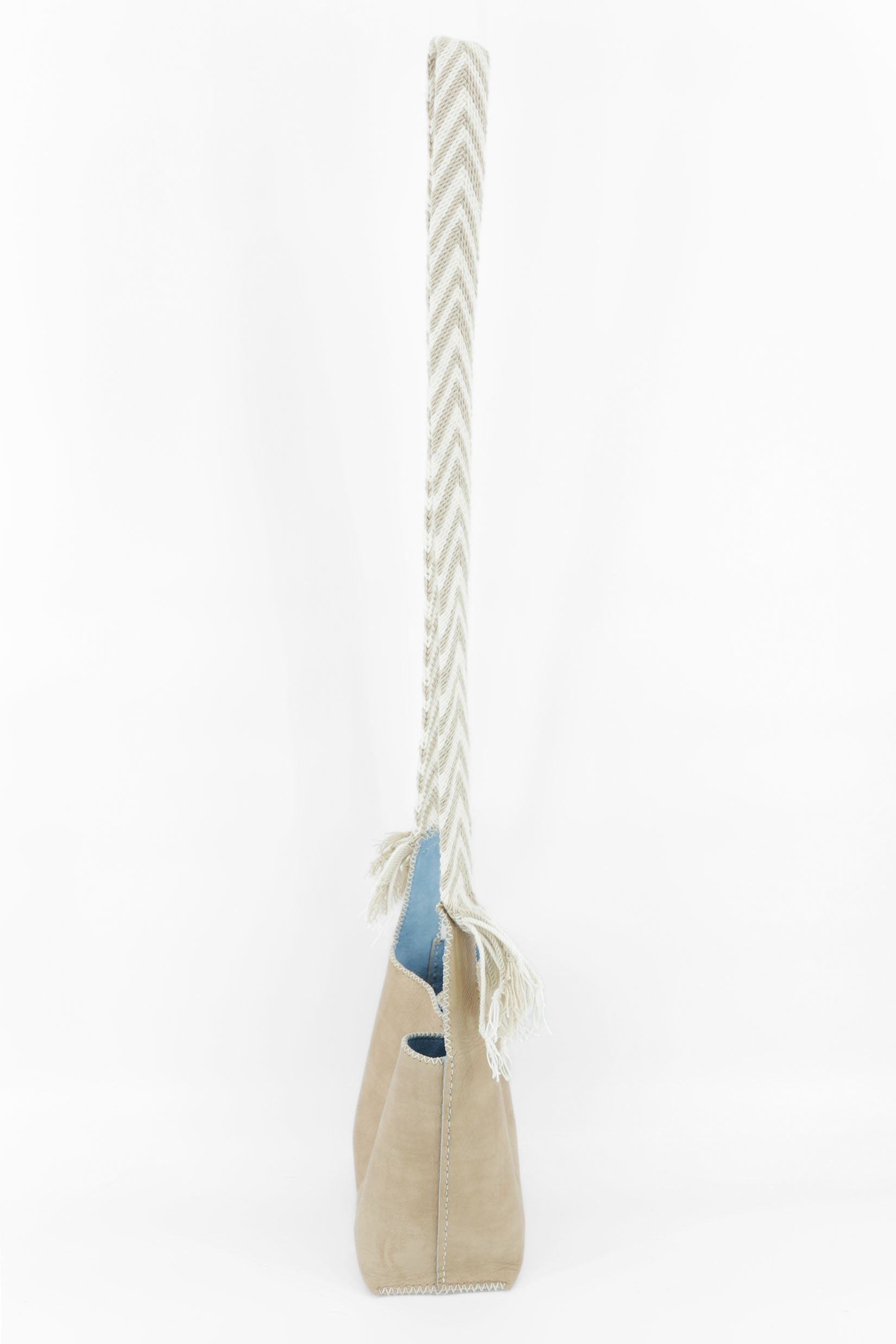 PIAMA TOTE BAG SMALL / BEIGE - BABY BLUE #220004