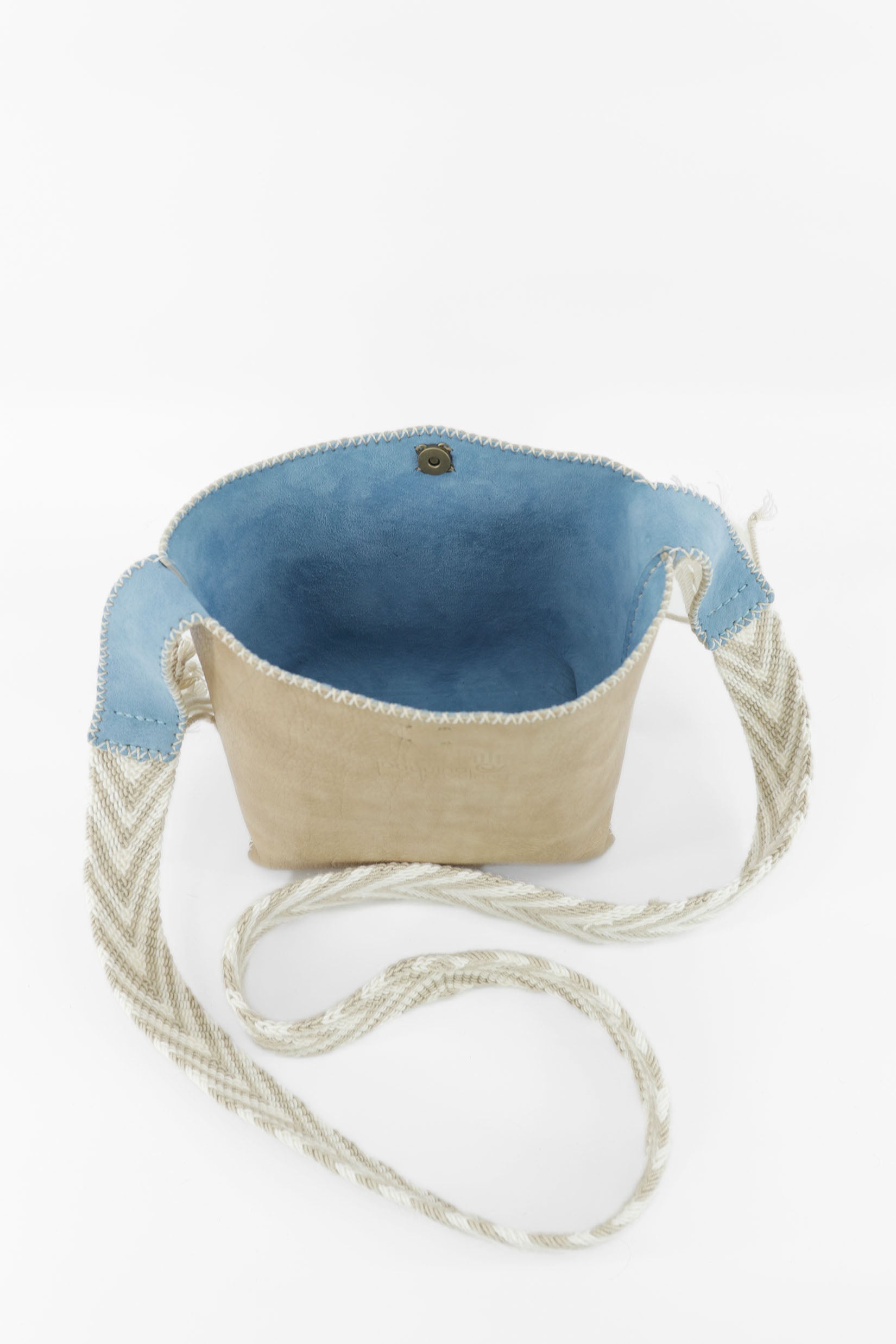 PIAMA TOTE BAG SMALL / BEIGE - BABY BLUE #220004