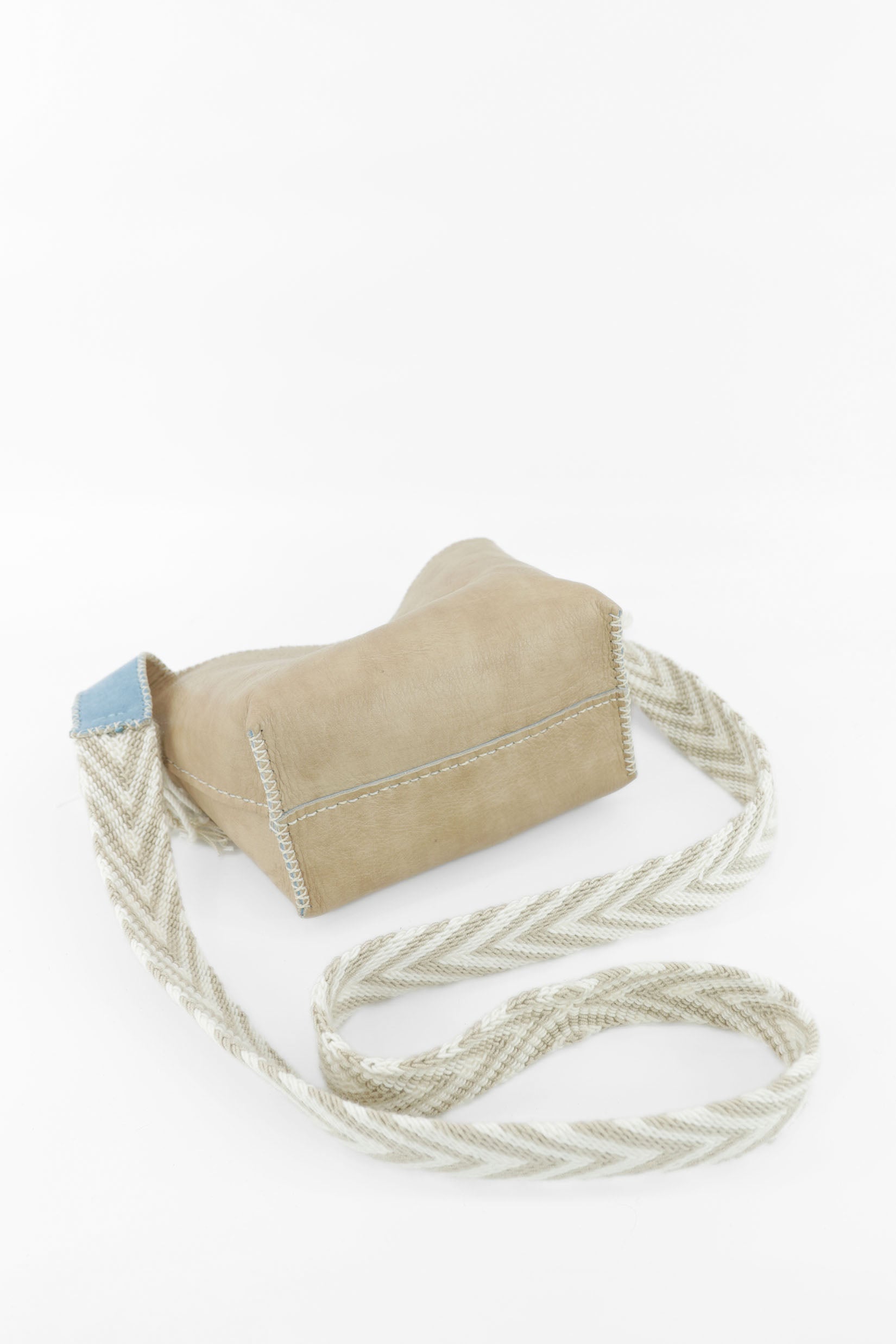 PIAMA TOTE BAG SMALL / BEIGE - BABY BLUE #220004