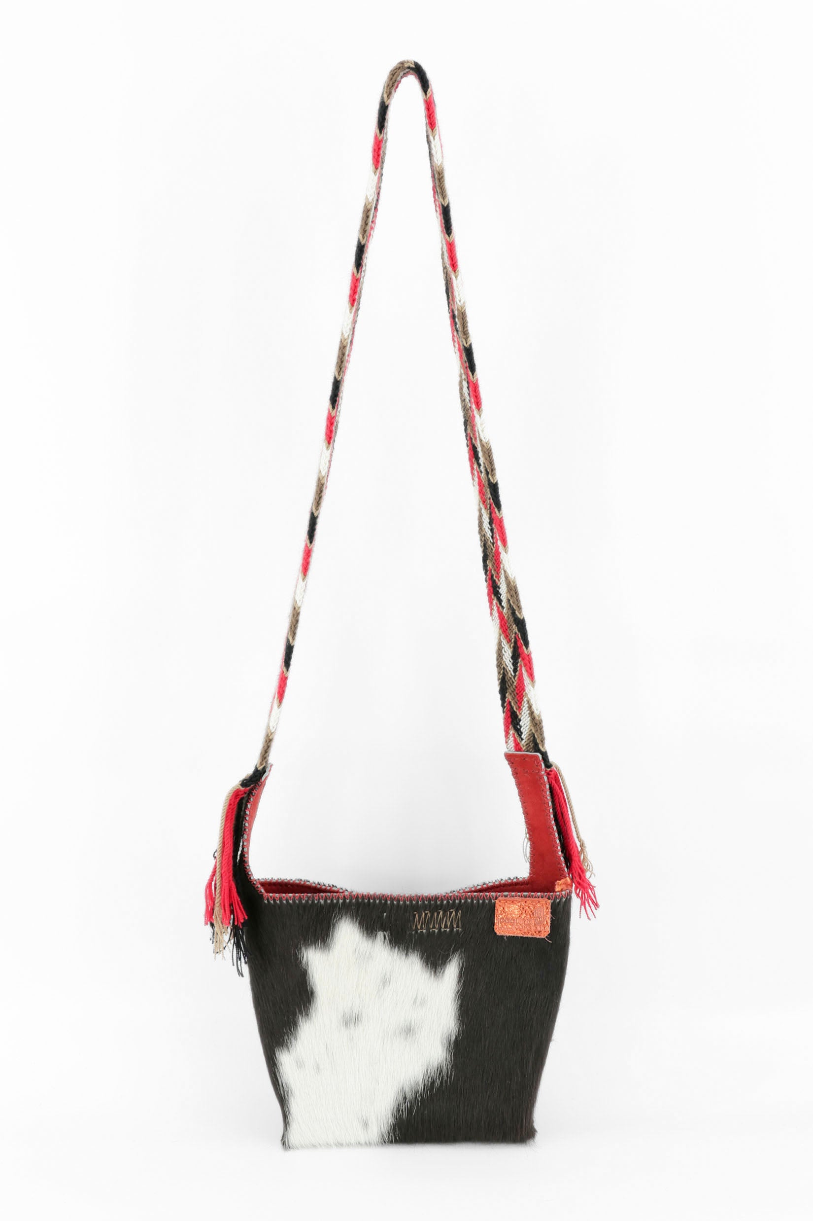 PIAMA TOTE BAG SMALL FURRY / BLK&WH - RED #230001