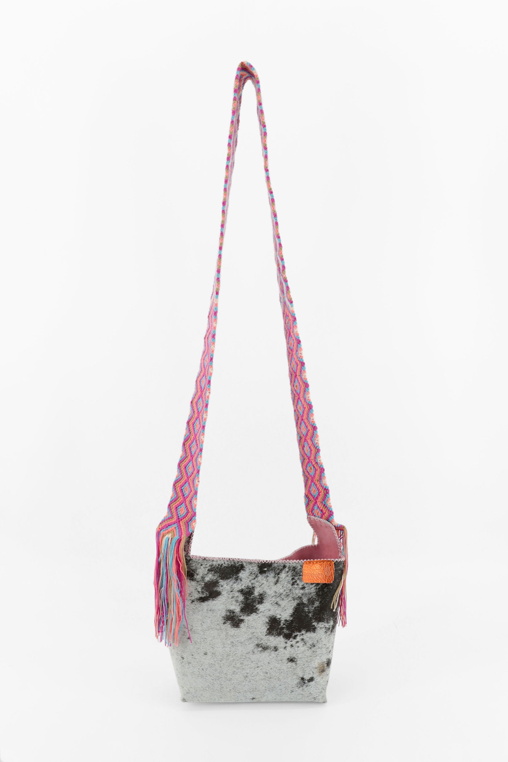 PIAMA TOTE BAG SMALL FURRY / WH&BLK - PINK #230006