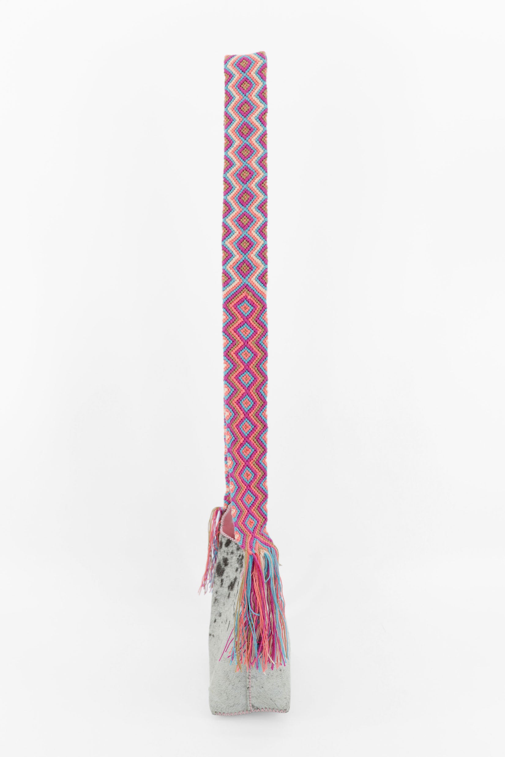 PIAMA TOTE BAG SMALL FURRY / WH&BLK - PINK #230006