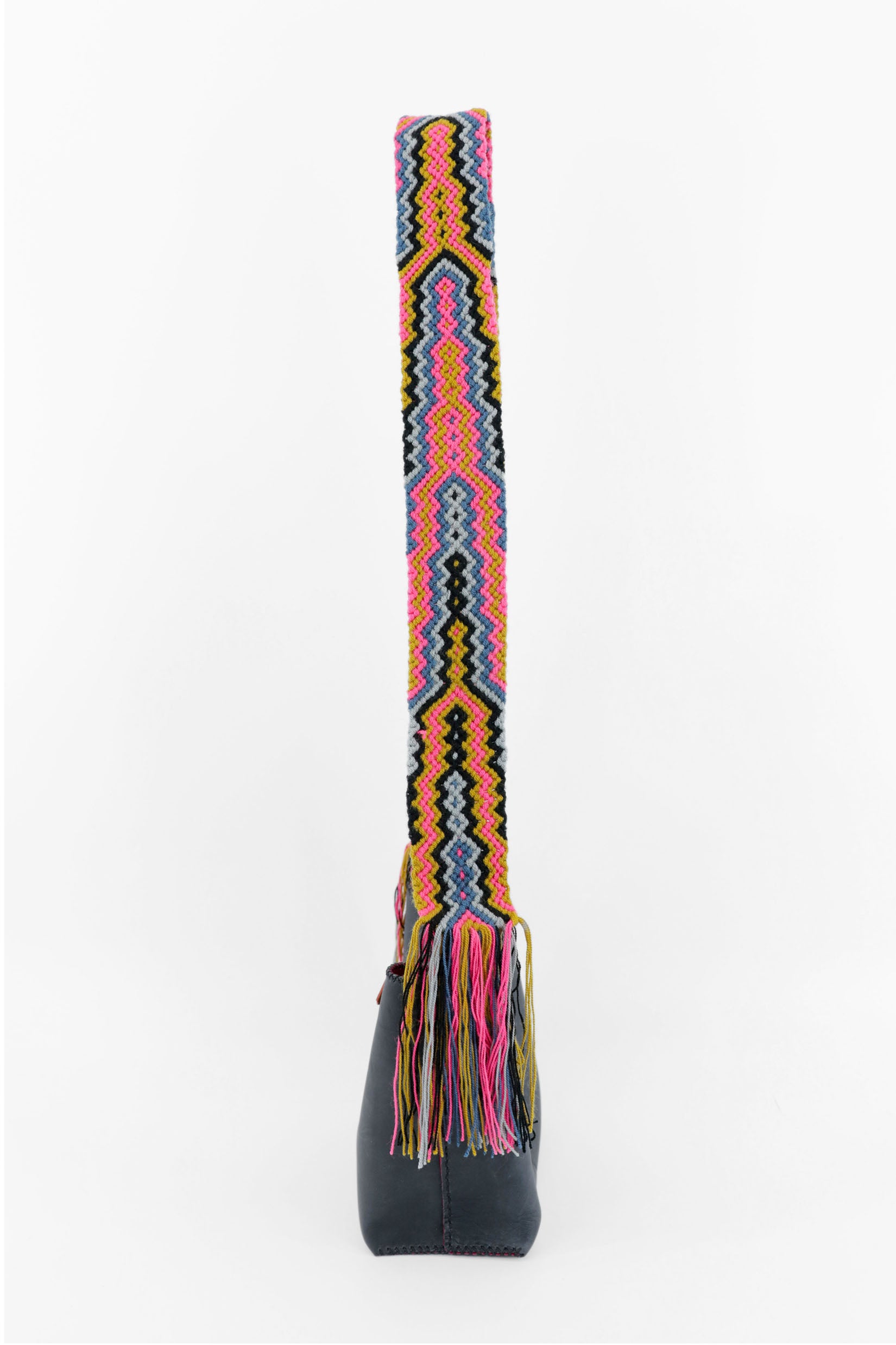 PIAMA TOTE BAG SMALL / BLACK - FUCHSIA #220014