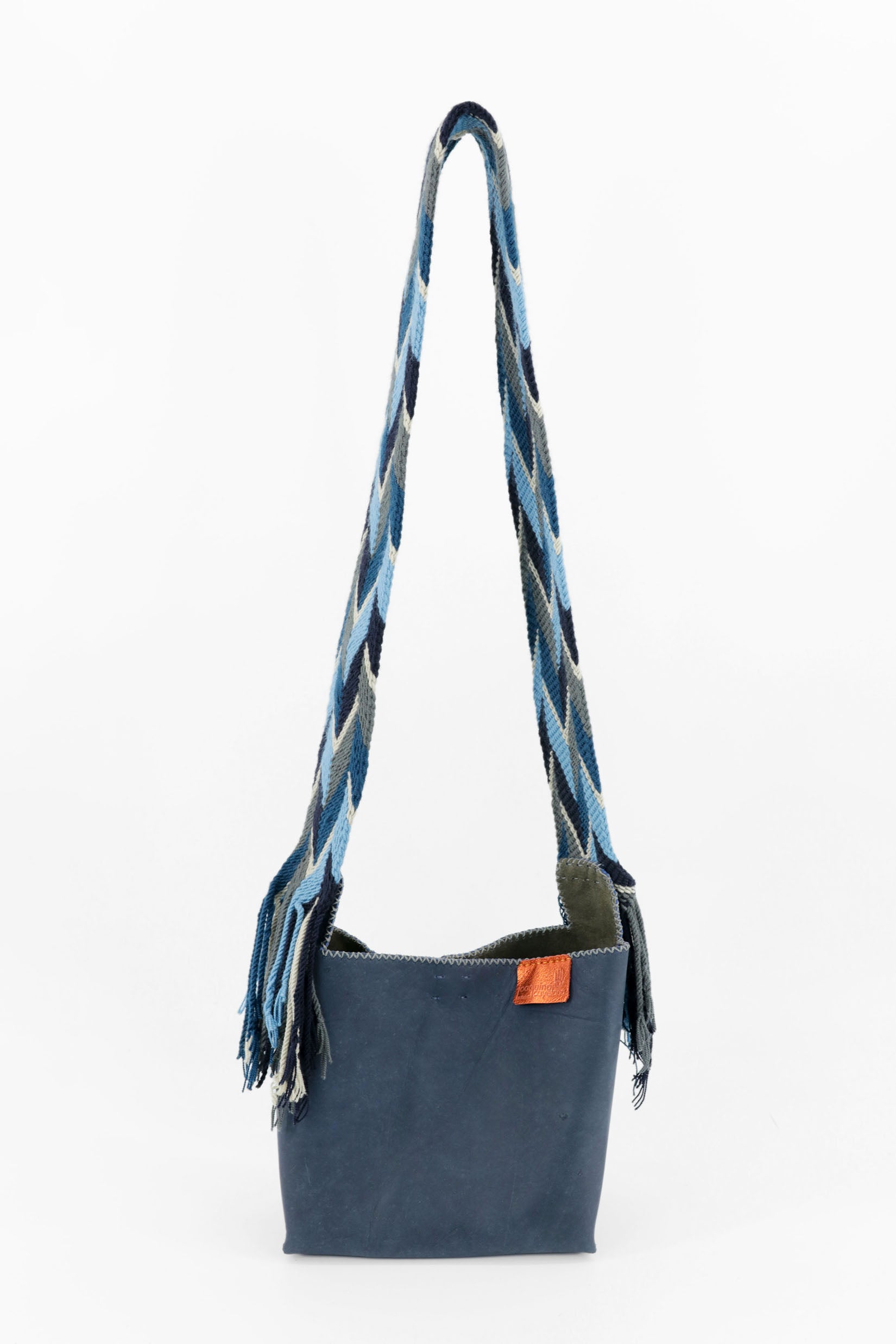PIAMA TOTE BAG SMALL / NAVY BLUE - DARK TAUPE #220015