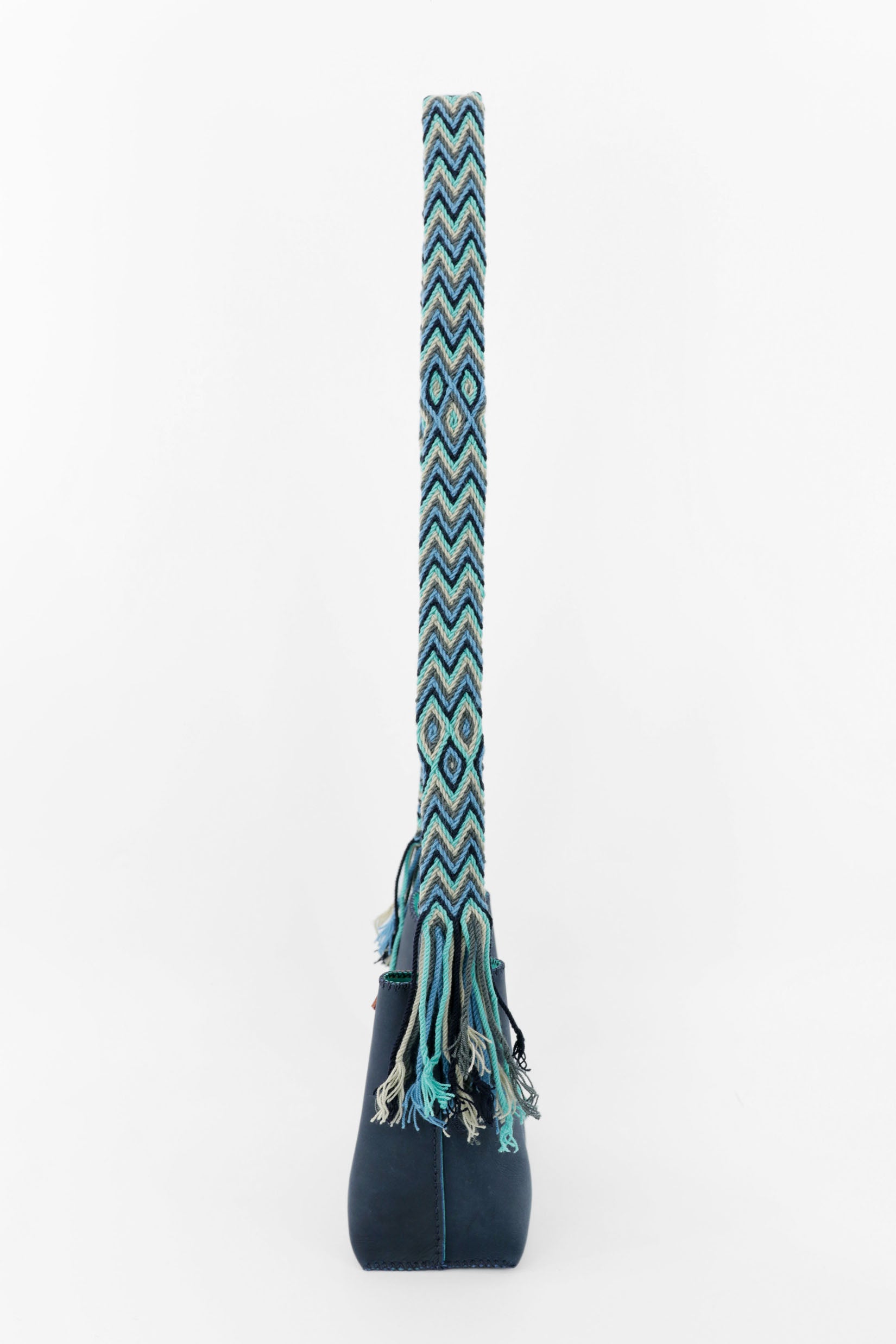 PIAMA TOTE BAG SMALL / NAVY BLUE - TURQUOISE #220011