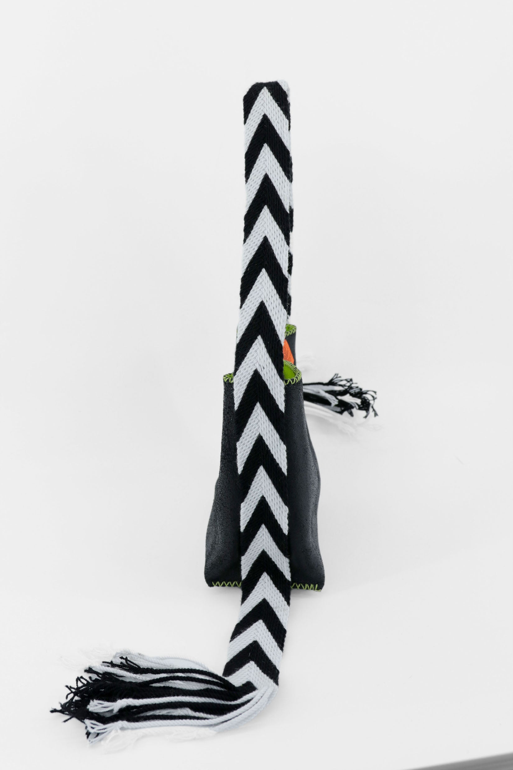 PIAMA TOTE BAG SMALL / CRCKL BLK - LIME GREEN #240006