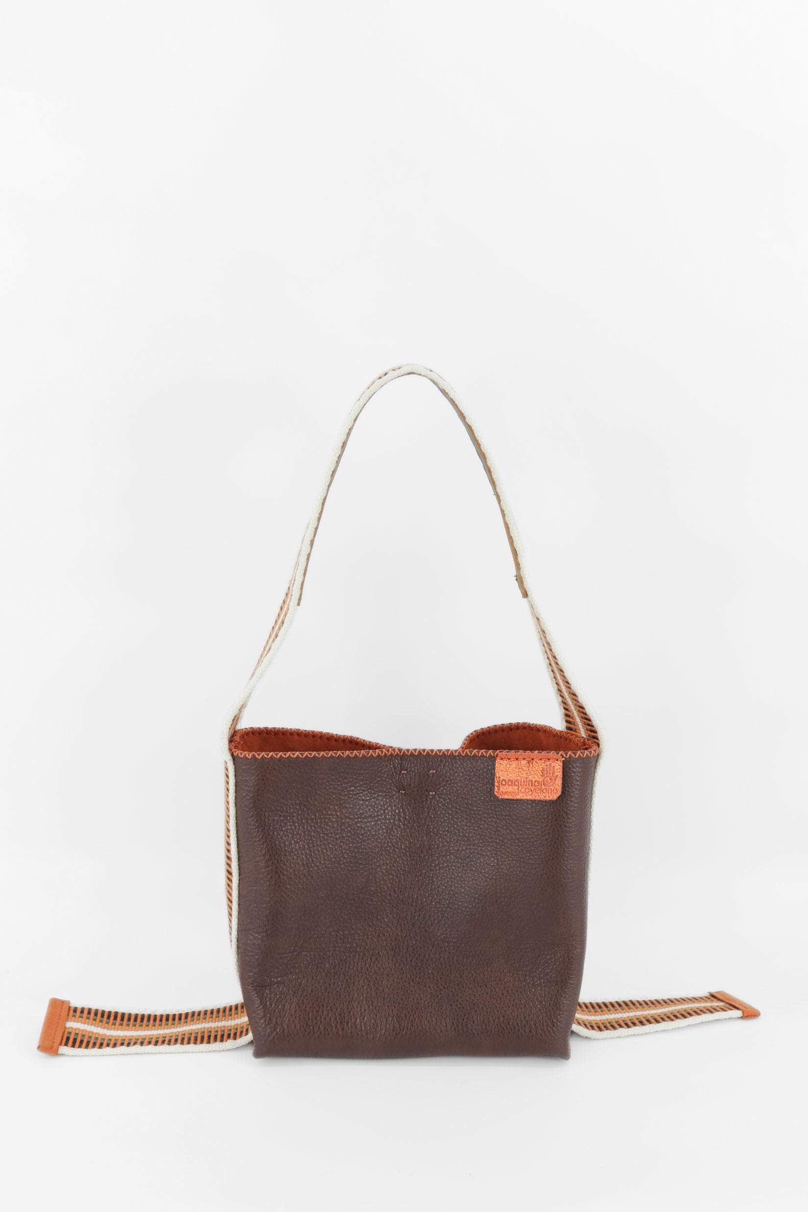 PIAMA TOTE BAG SMALL / DRK COL BRW - ORANGE #240002