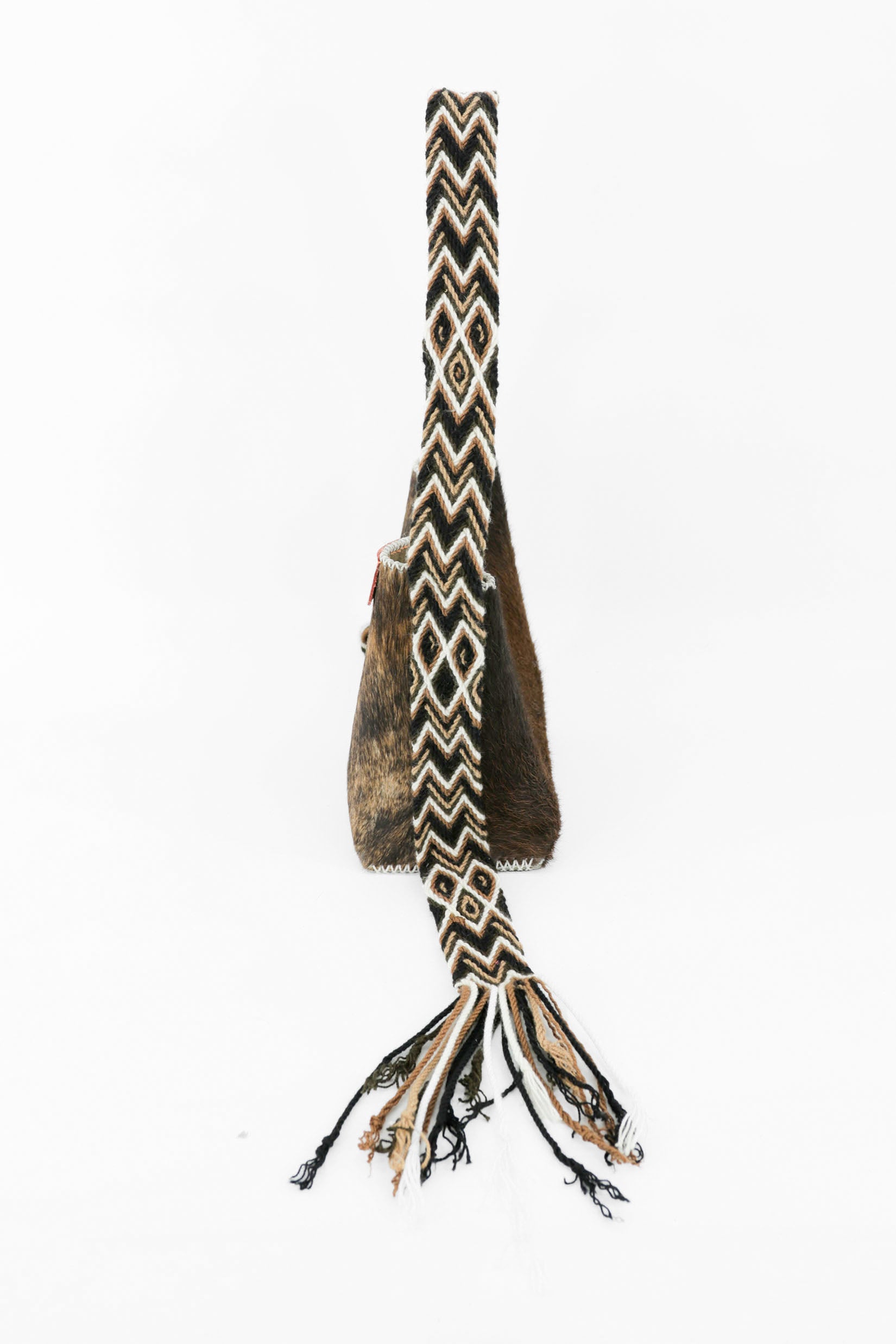 PIAMA TOTE BAG SMALL FURRY / BRW&BLK - TAUPE #250003