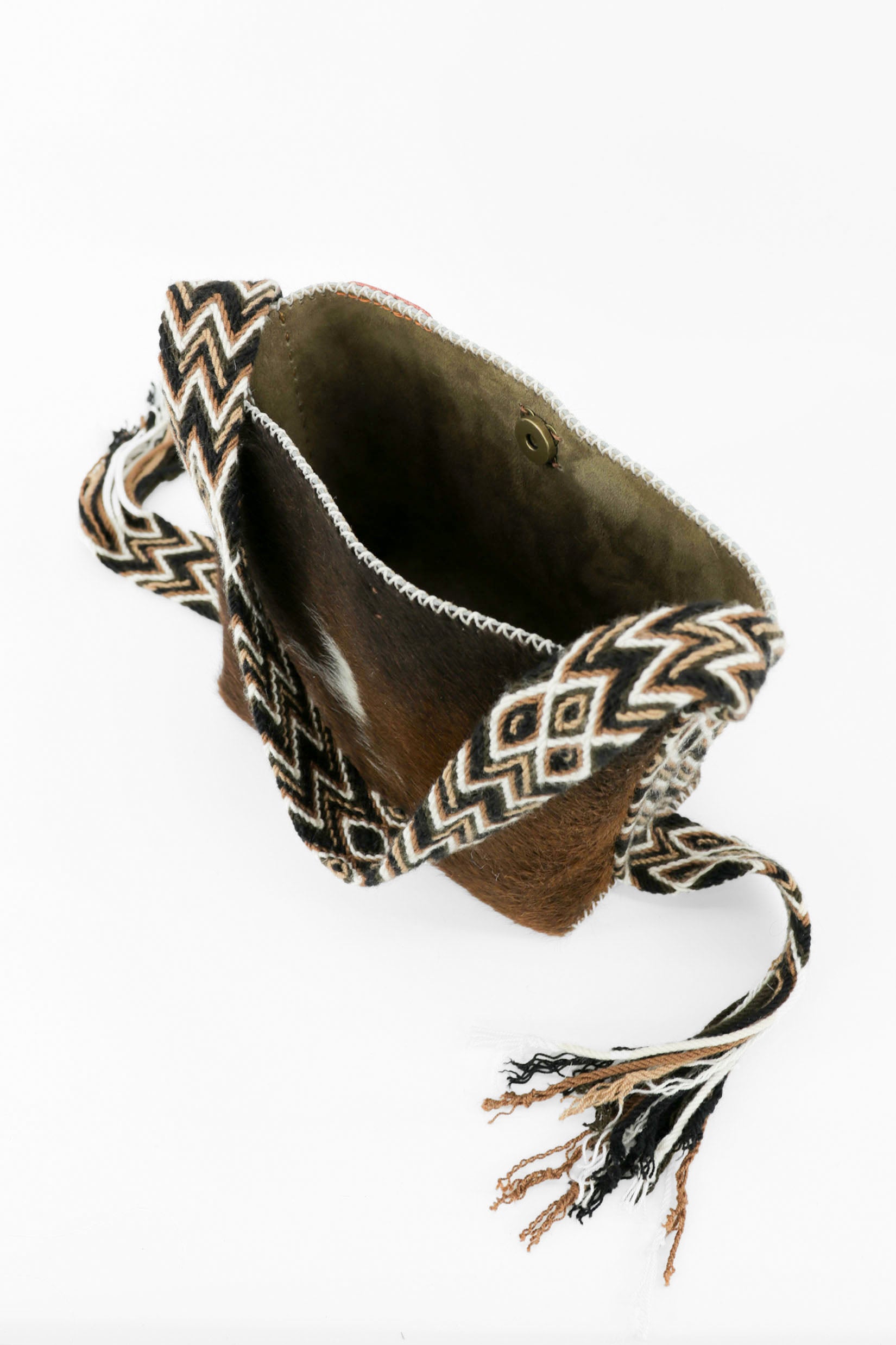 PIAMA TOTE BAG SMALL FURRY / BRW&BLK - TAUPE #250003