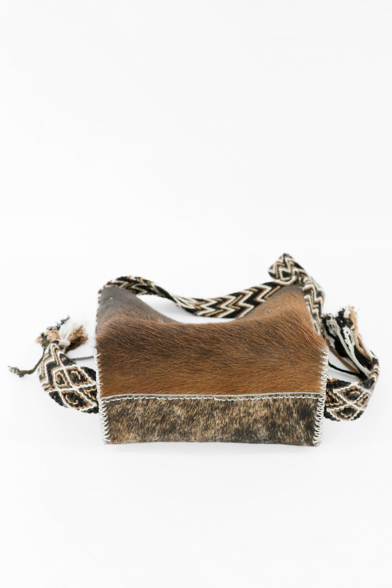 PIAMA TOTE BAG SMALL FURRY / BRW&BLK - TAUPE #250003