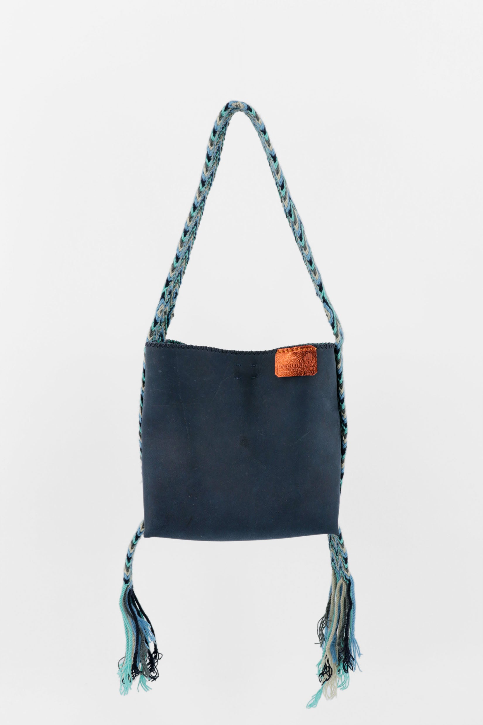 PIAMA TOTE BAG SMALL / NAVY - AQUA BLUE #240010
