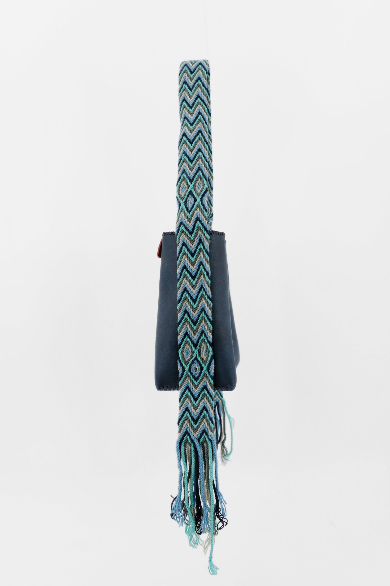 PIAMA TOTE BAG SMALL / NAVY - AQUA BLUE #240010