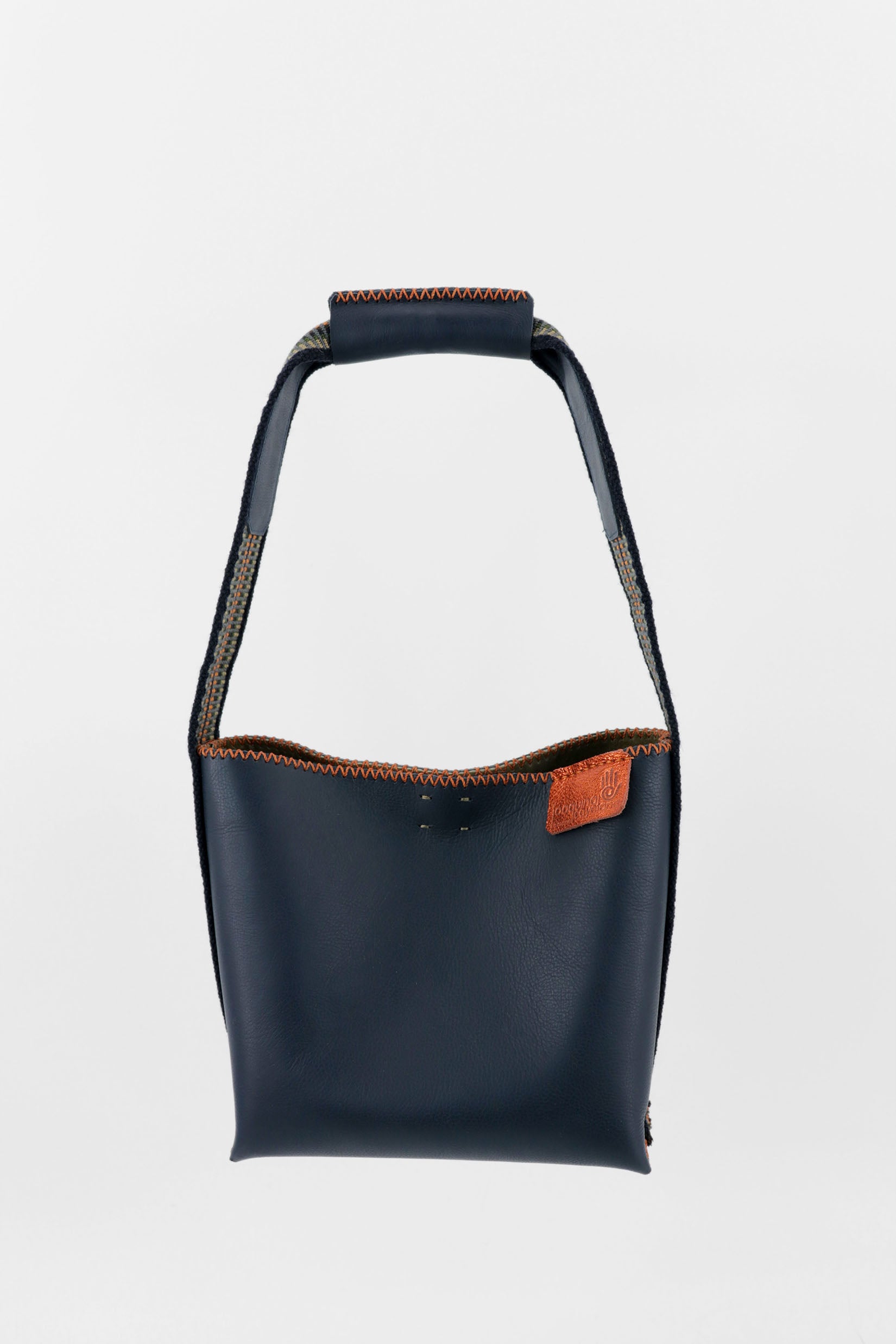 PIAMA TOTE BAG SMALL / NAVY - DARK TAUPE #240020