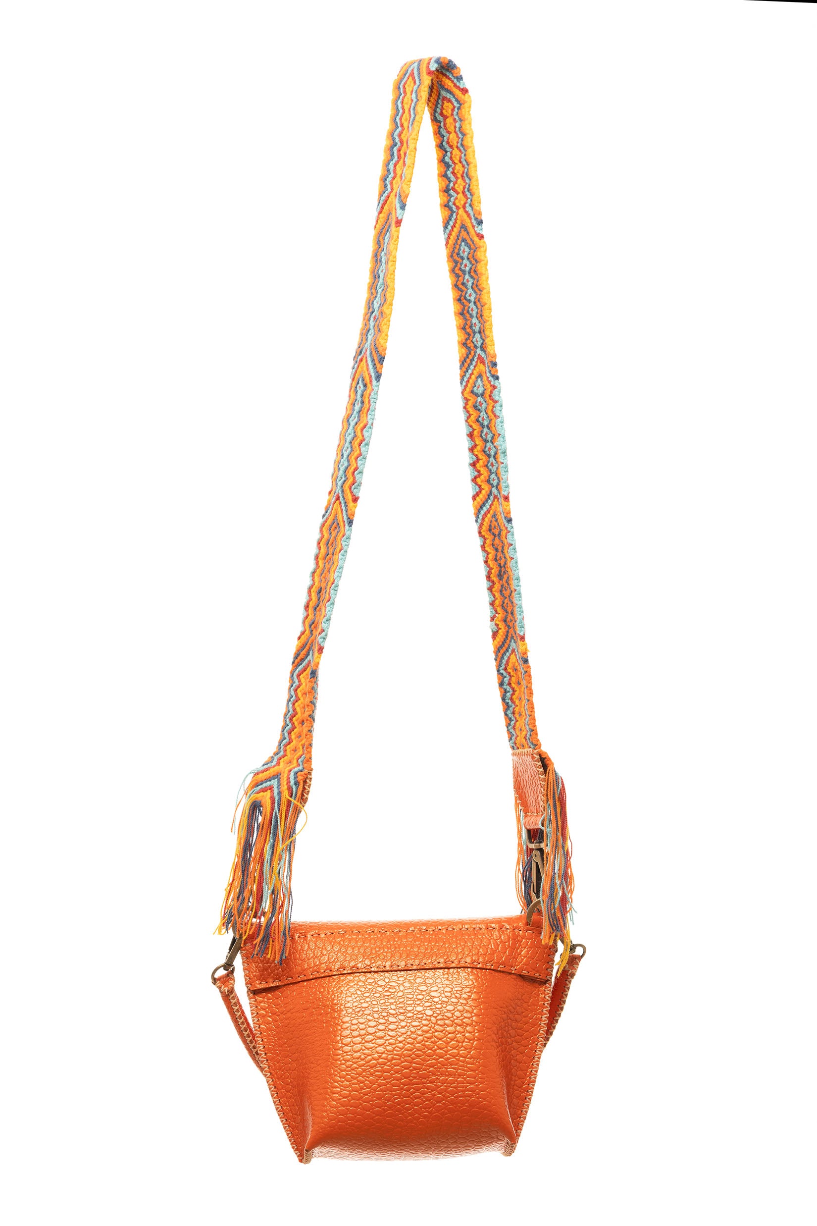 PIAMA TOTE BAG X-SMALL CROCO / ORANGE - RED #340007