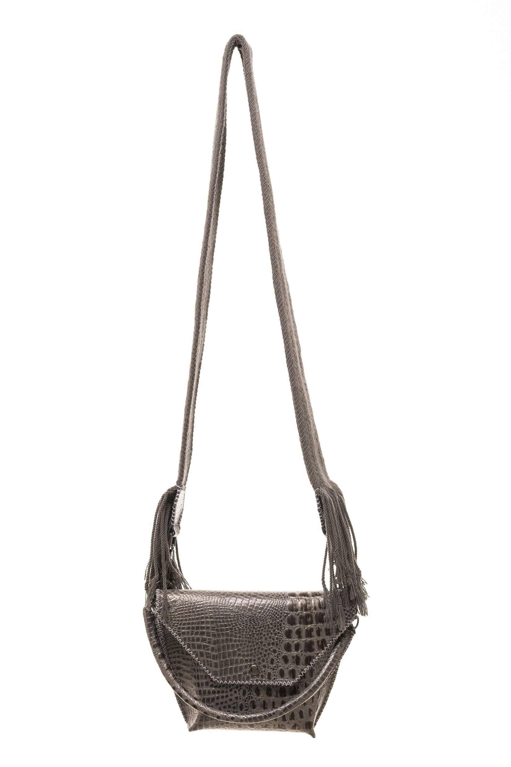 PIAMA TOTE BAG X-SMALL / CROCO GUN METAL- GRAY #340005