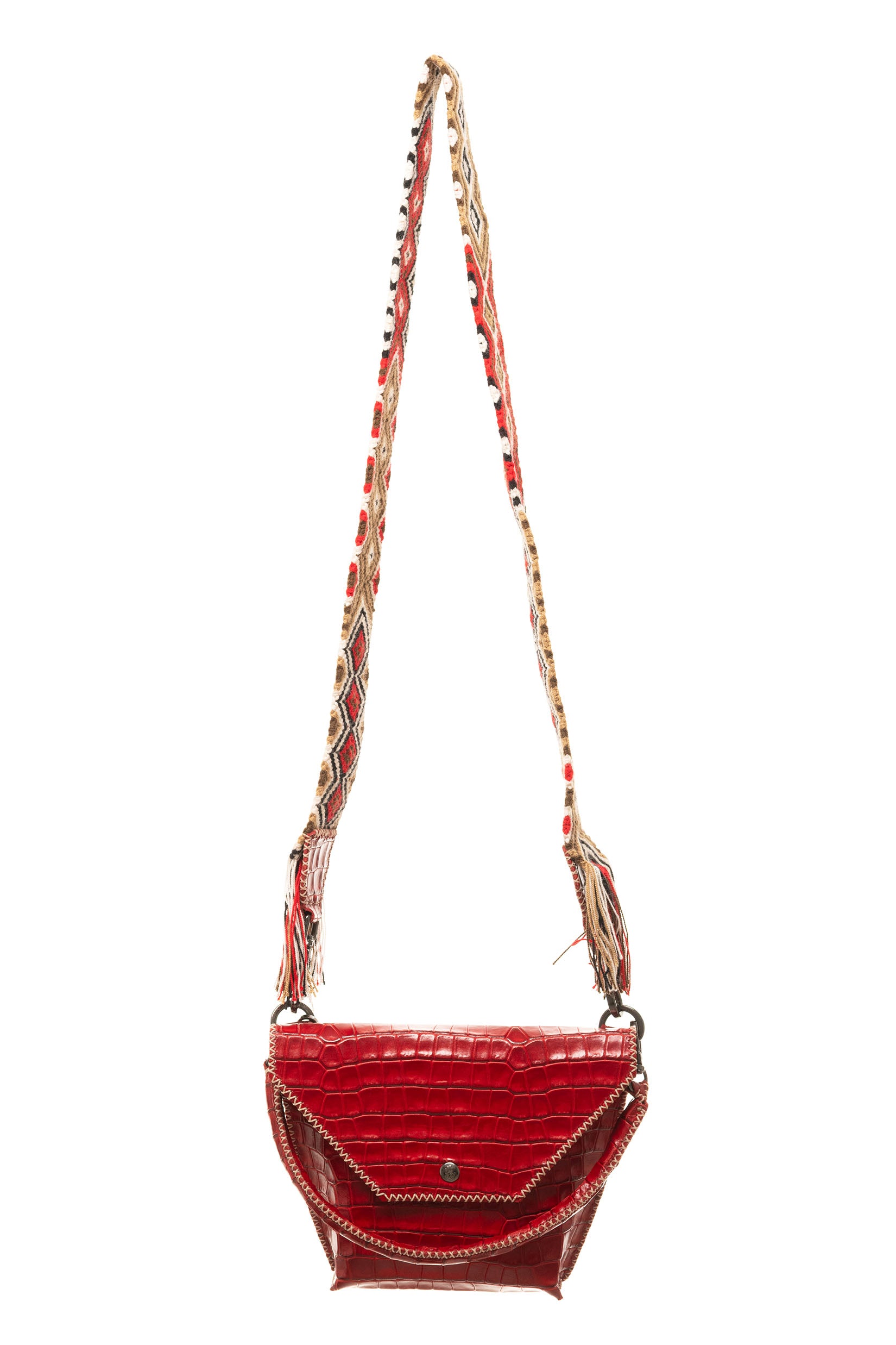 PIAMA TOTE BAG X-SMALL CROCO /  RED - RED #340006