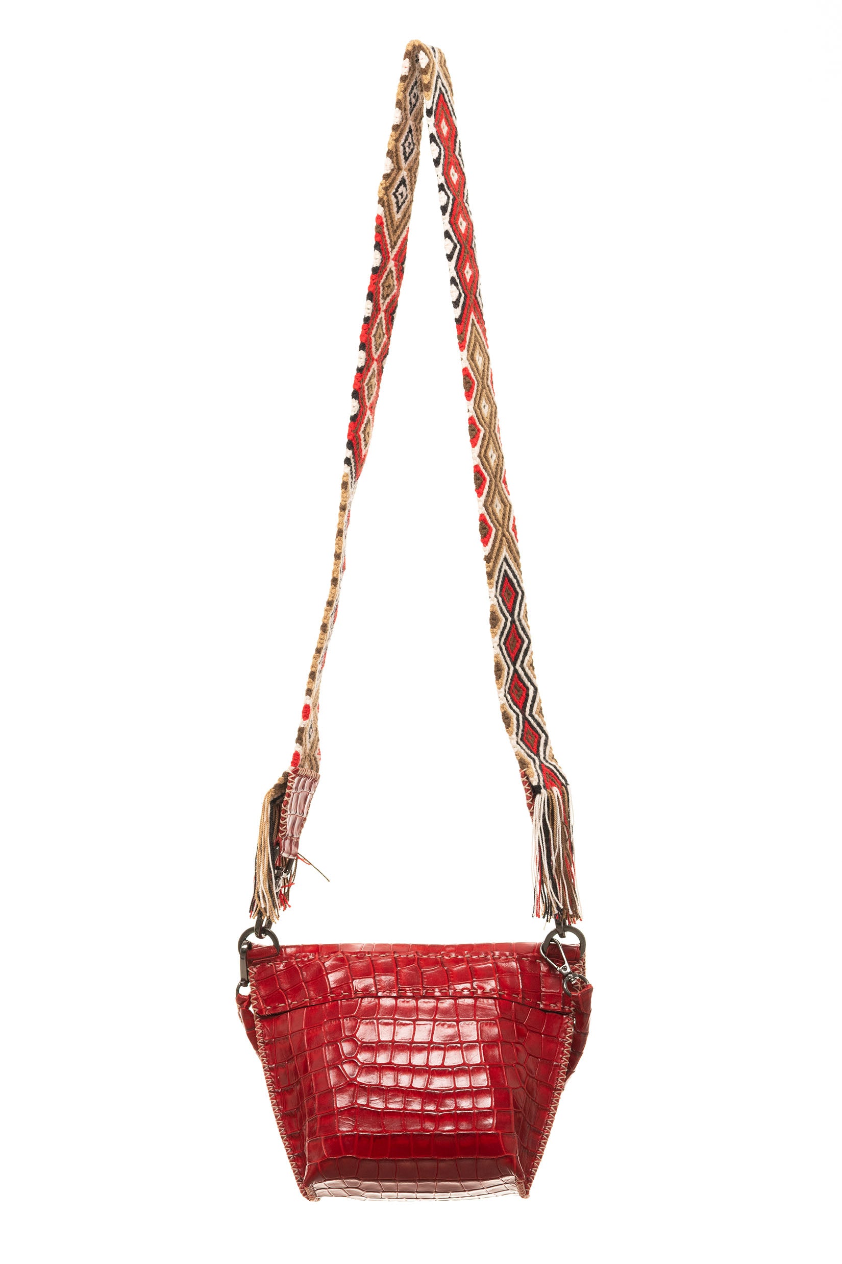 PIAMA TOTE BAG X-SMALL CROCO /  RED - RED #340006
