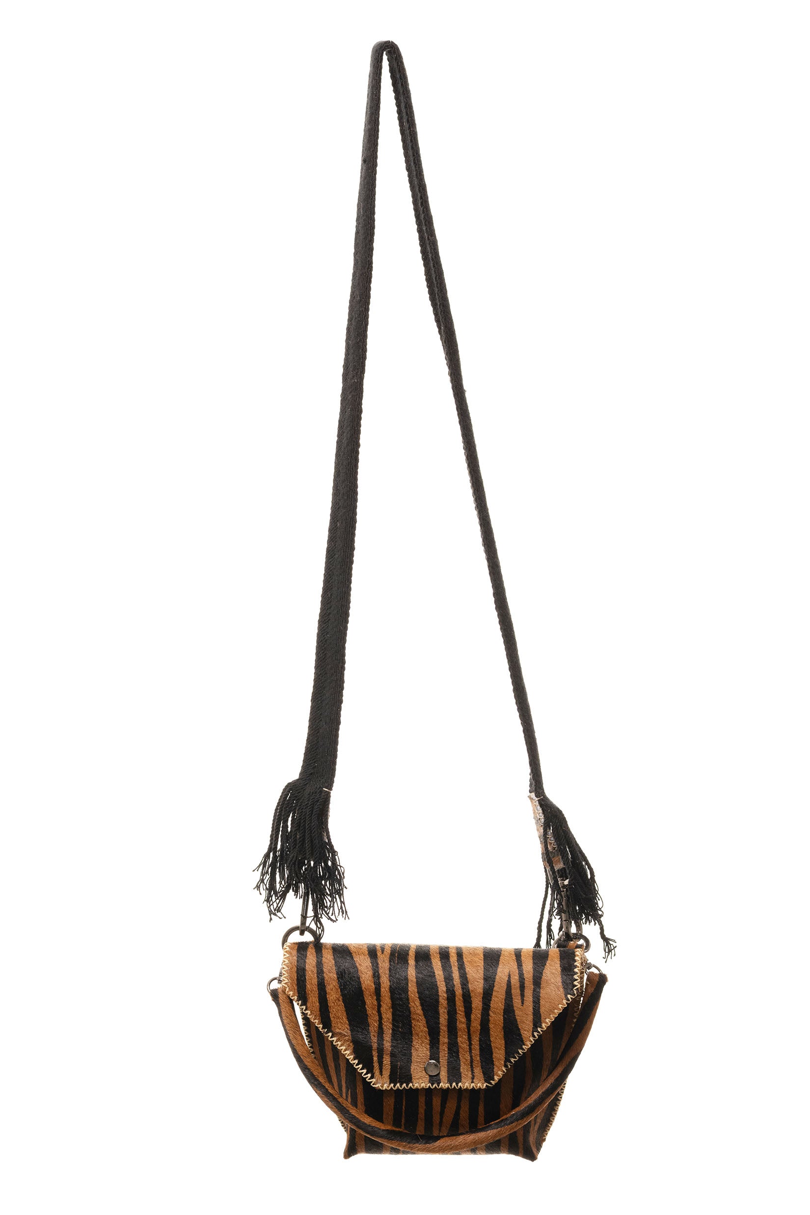 PIAMA TOTE BAG X-SMALL FURRY / TIGER BRW&BLK - DRK MUSTARD #330014