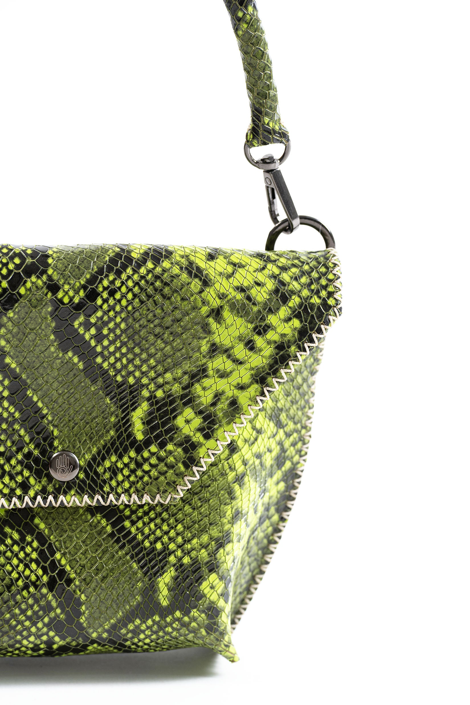 PIAMA TOTE BAG X-SMALL PYTHON / OLIVE&LIME GREEN - LIME GREEN #340009