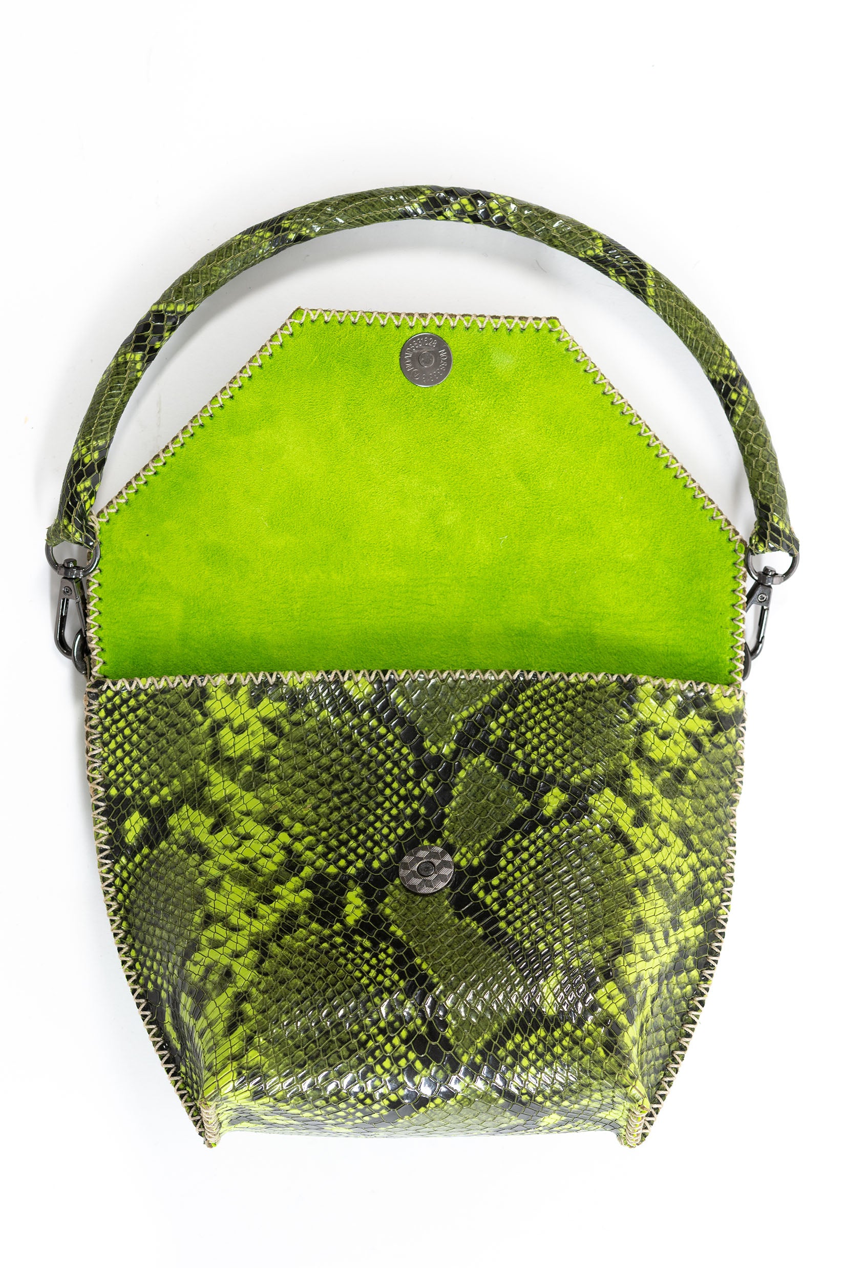 PIAMA TOTE BAG X-SMALL PYTHON / OLIVE&LIME GREEN - LIME GREEN #340009