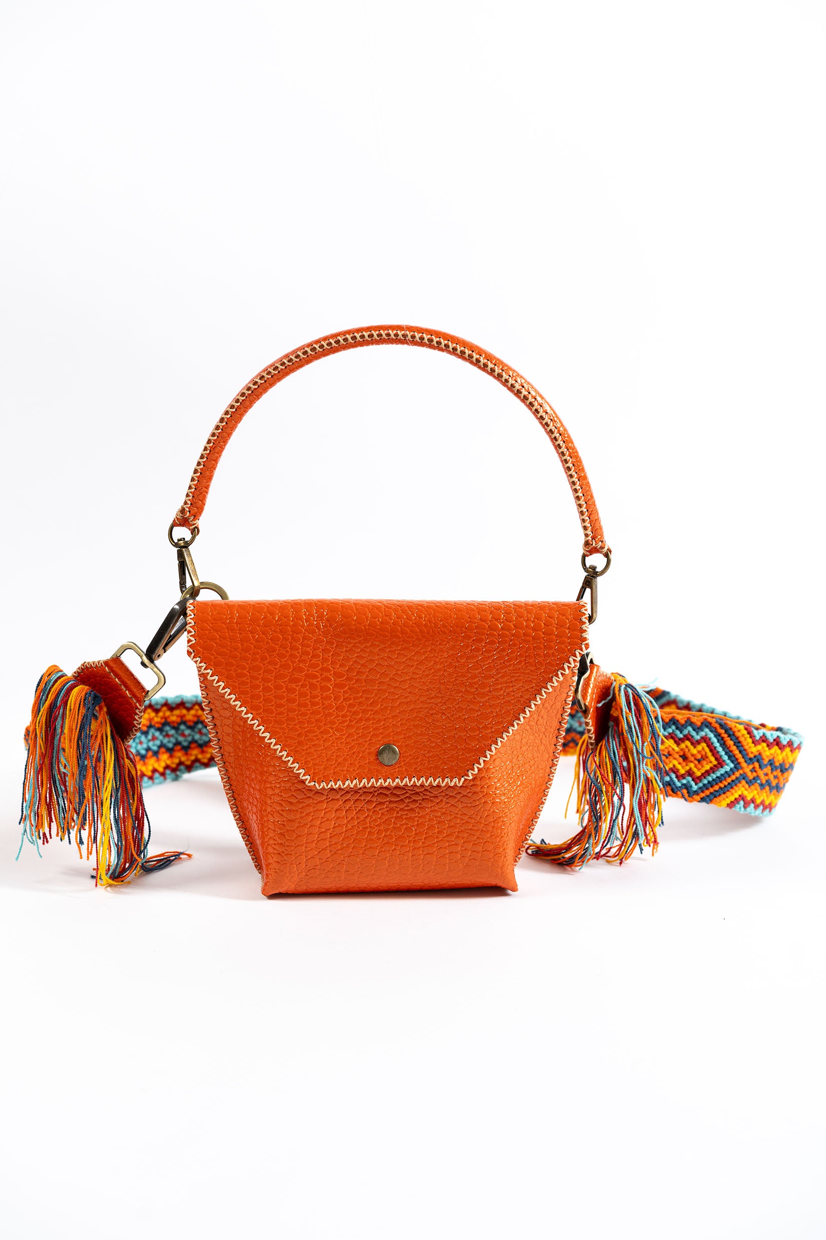 PIAMA TOTE BAG X-SMALL CROCO / ORANGE - RED #340007