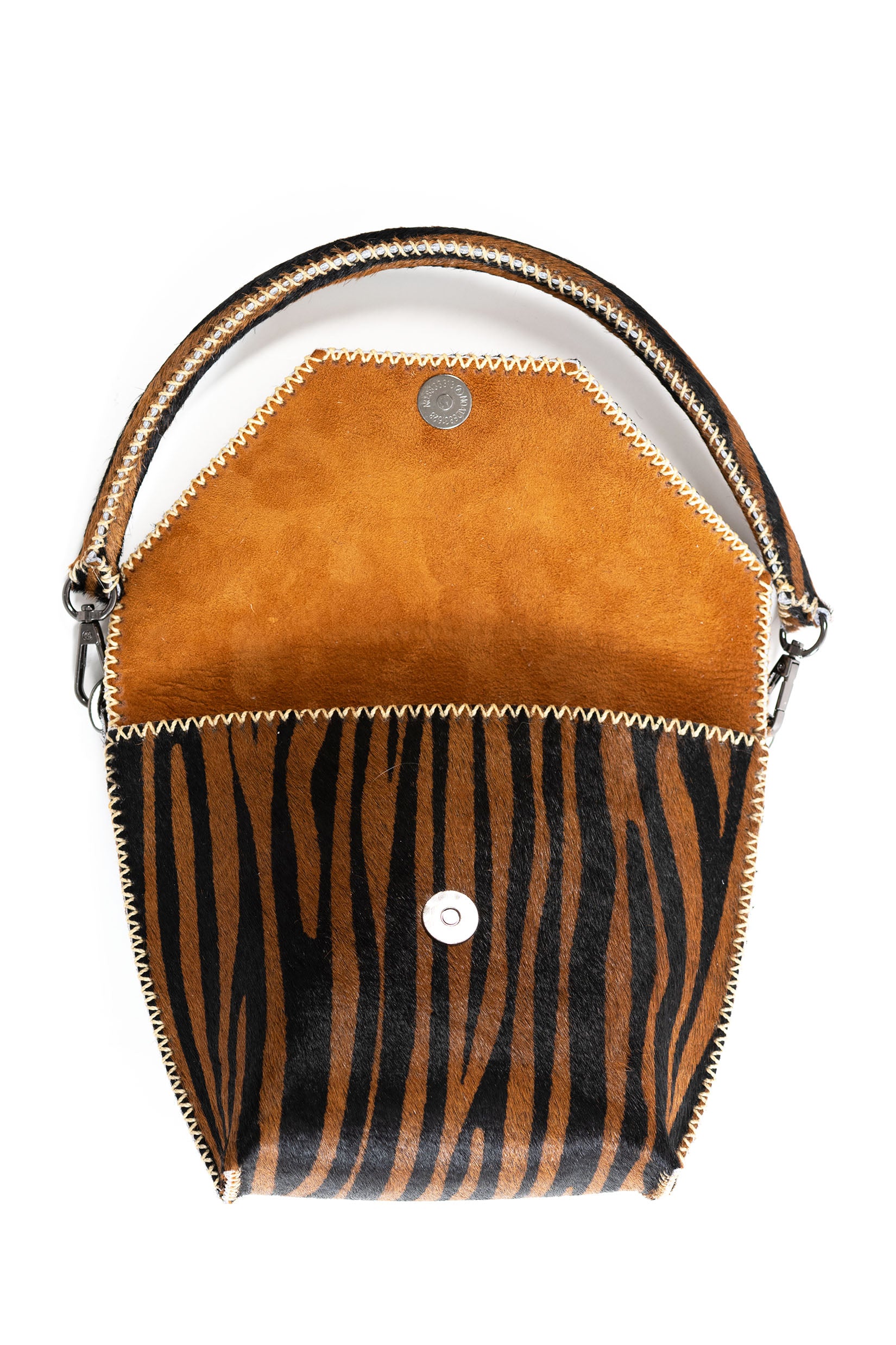 PIAMA TOTE BAG X-SMALL FURRY / TIGER BRW&BLK - DRK MUSTARD #330014