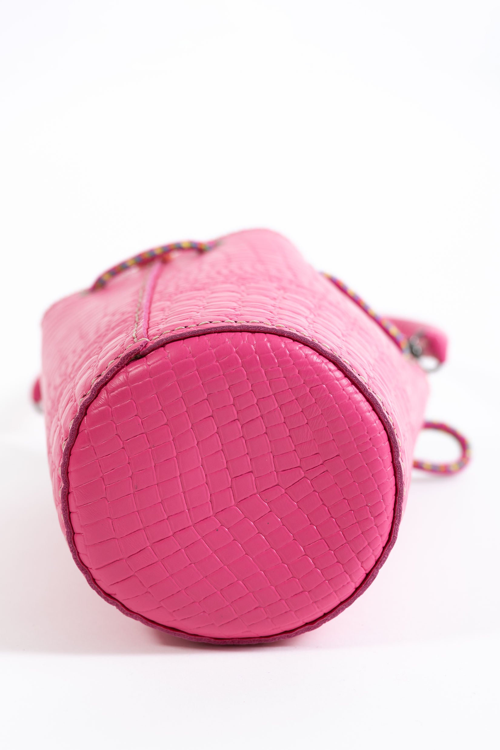 APÜNÜ BUCKET BAG X-SMALL / FUCHSIA CROCO - FUCHSIA  #360006