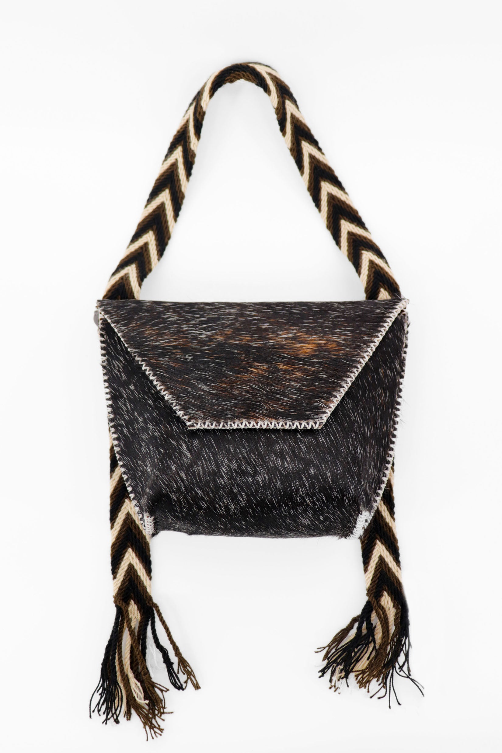 PIAMA TOTE BAG X-SMALL FURRY / BLK&BRW - DRK COL BRW #310002