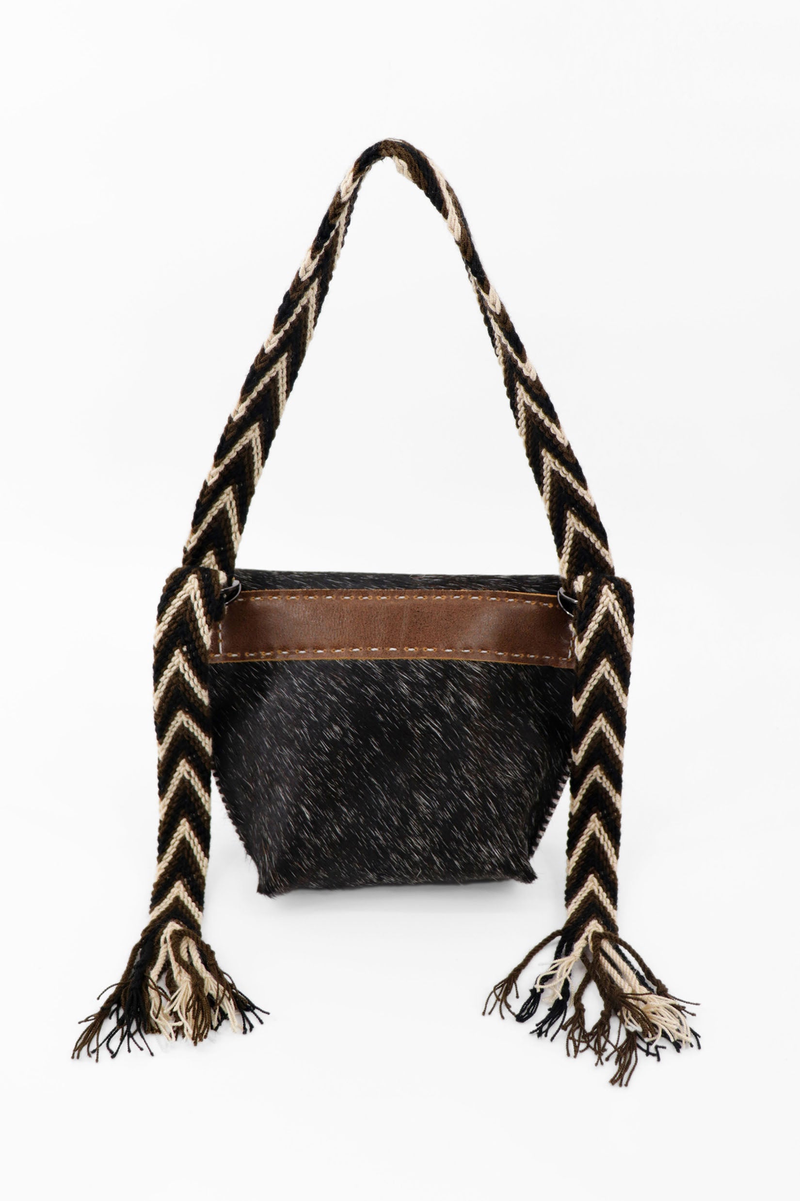 PIAMA TOTE BAG X-SMALL FURRY / BLK&BRW - DRK COL BRW #310002