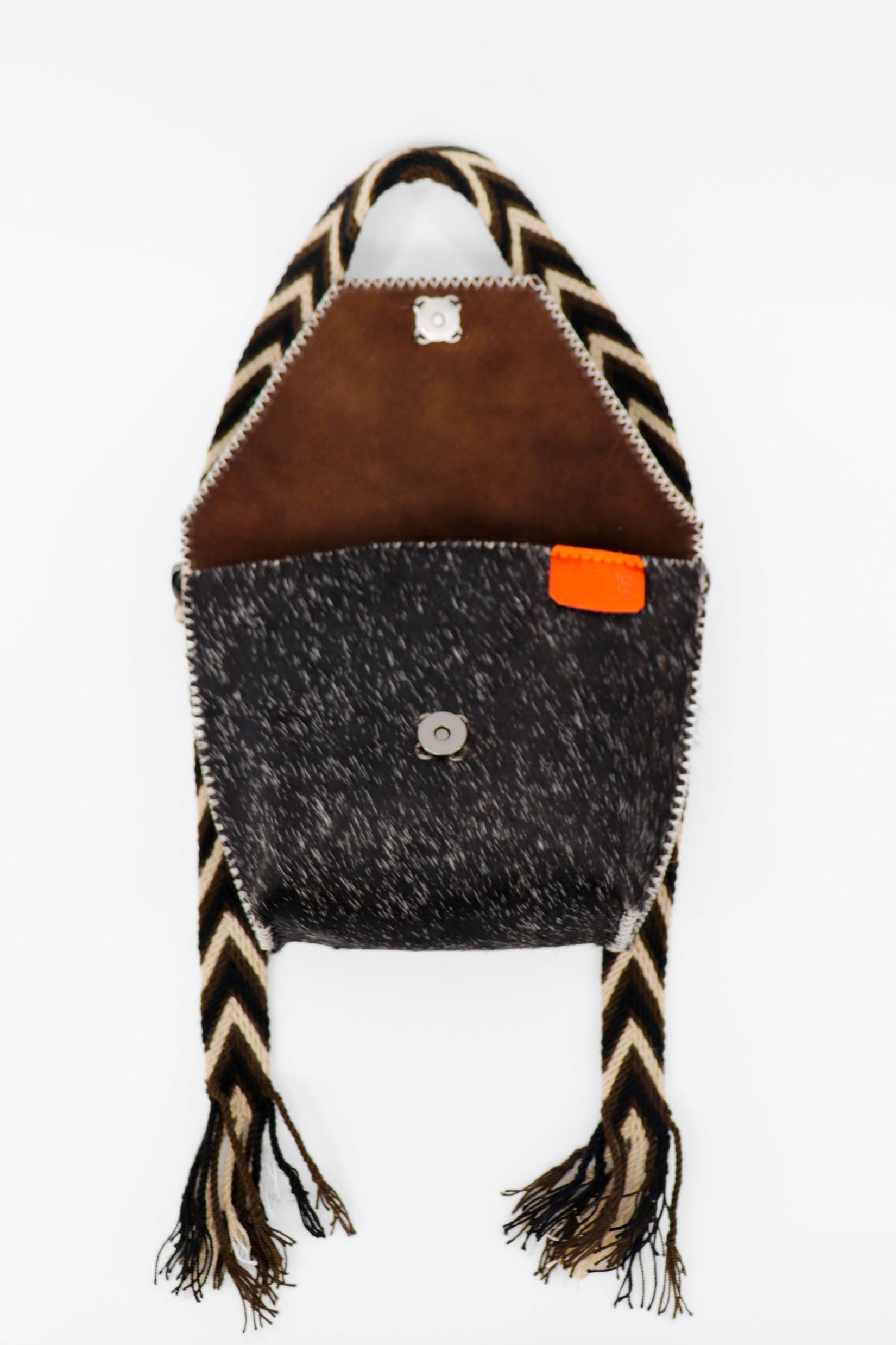 PIAMA TOTE BAG X-SMALL FURRY / BLK&BRW - DRK COL BRW #310002