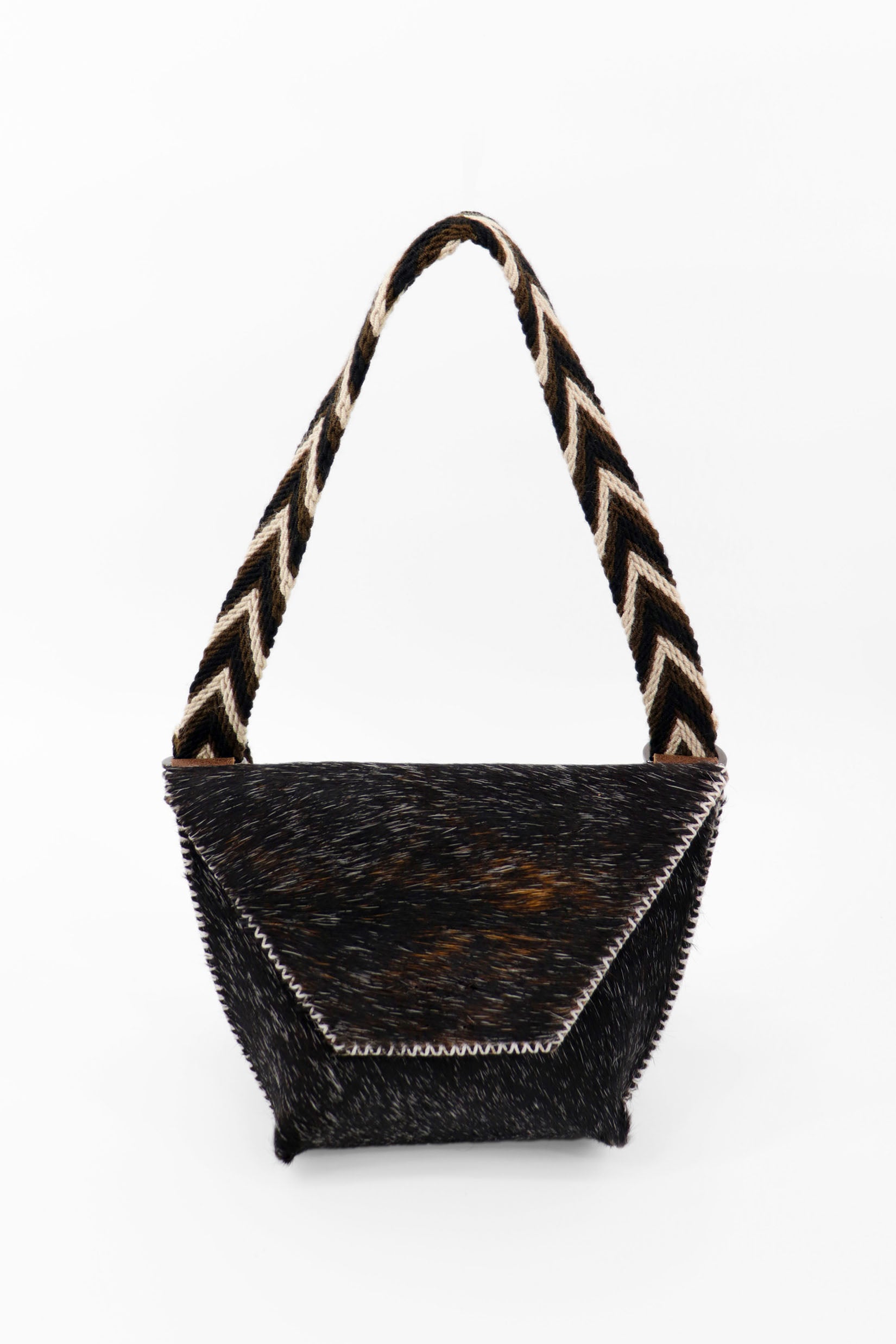 PIAMA TOTE BAG X-SMALL FURRY / BLK&BRW - DRK COL BRW #310002
