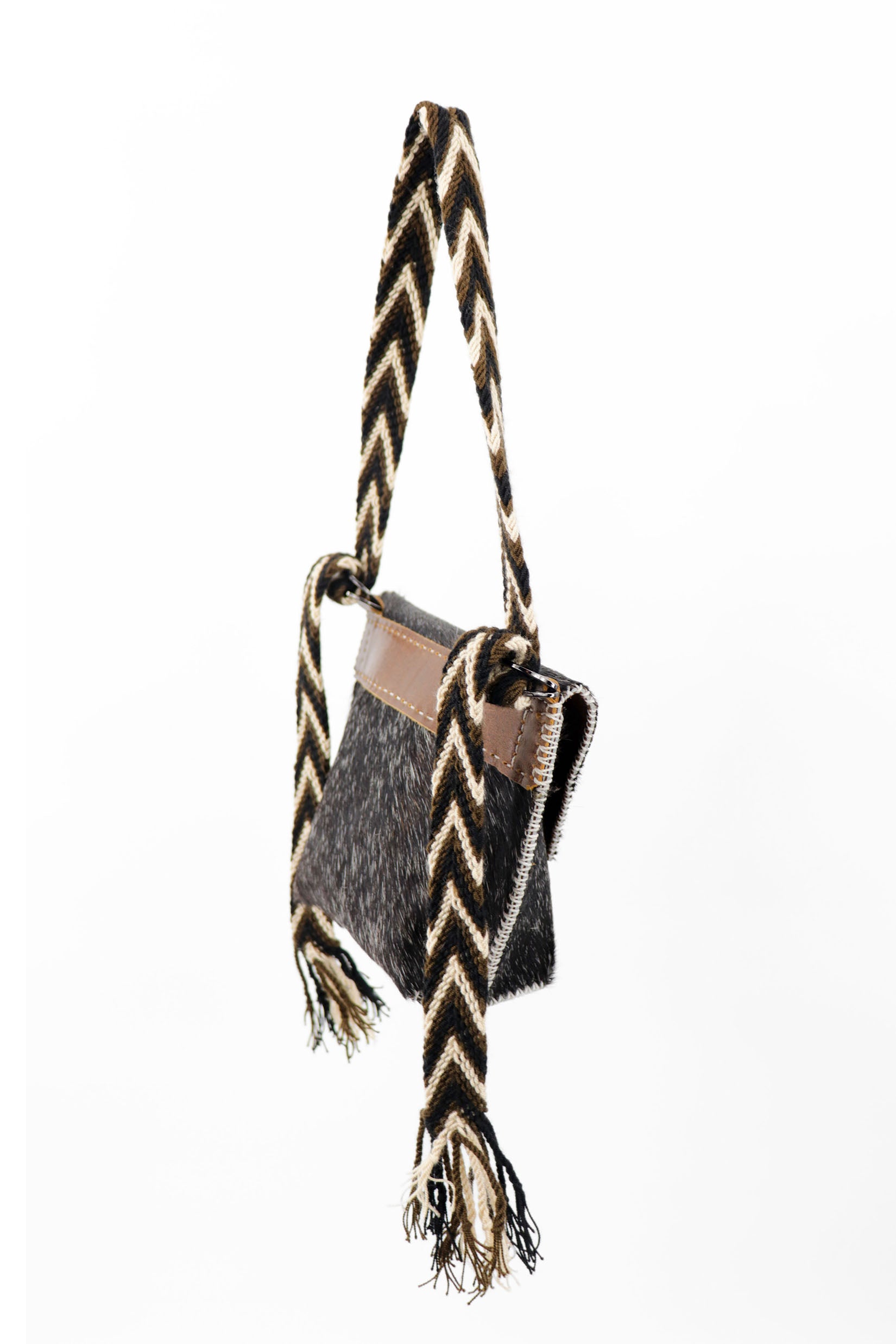 PIAMA TOTE BAG X-SMALL FURRY / BLK&BRW - DRK COL BRW #310002