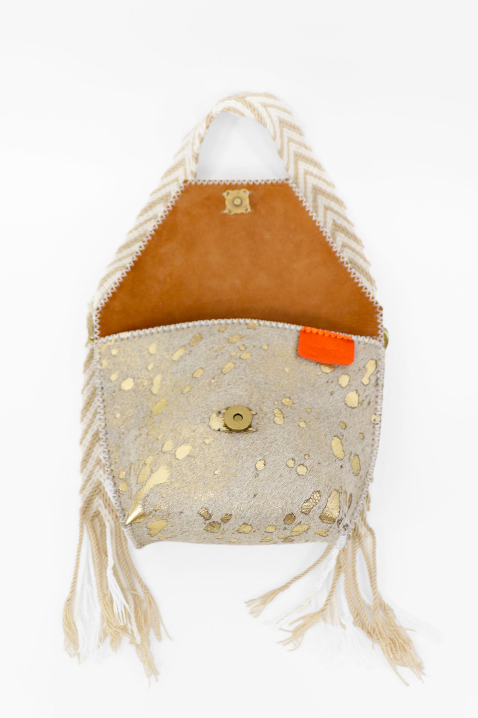 PIAMA TOTE BAG X-SMALL FURRY / GOLD - CAMEL #310001